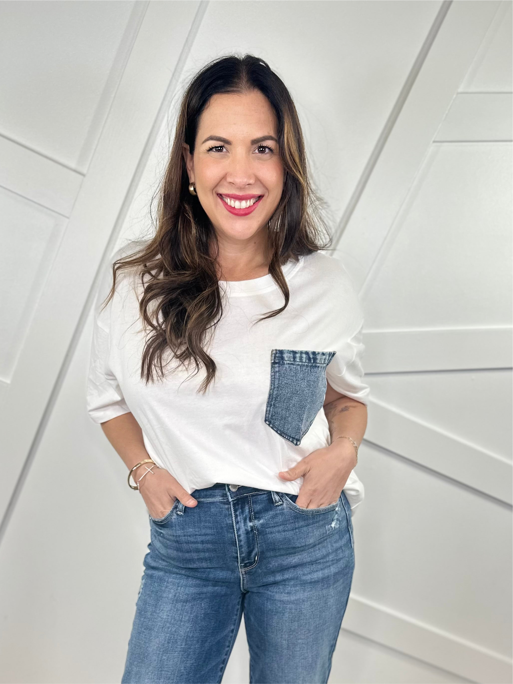 RESTOCK: Little Moments Top-110 SHORT SLEEVE TOP-SEW IN LOVE-Heathered Boho Boutique, Women's Fashion and Accessories in Palmetto, FL