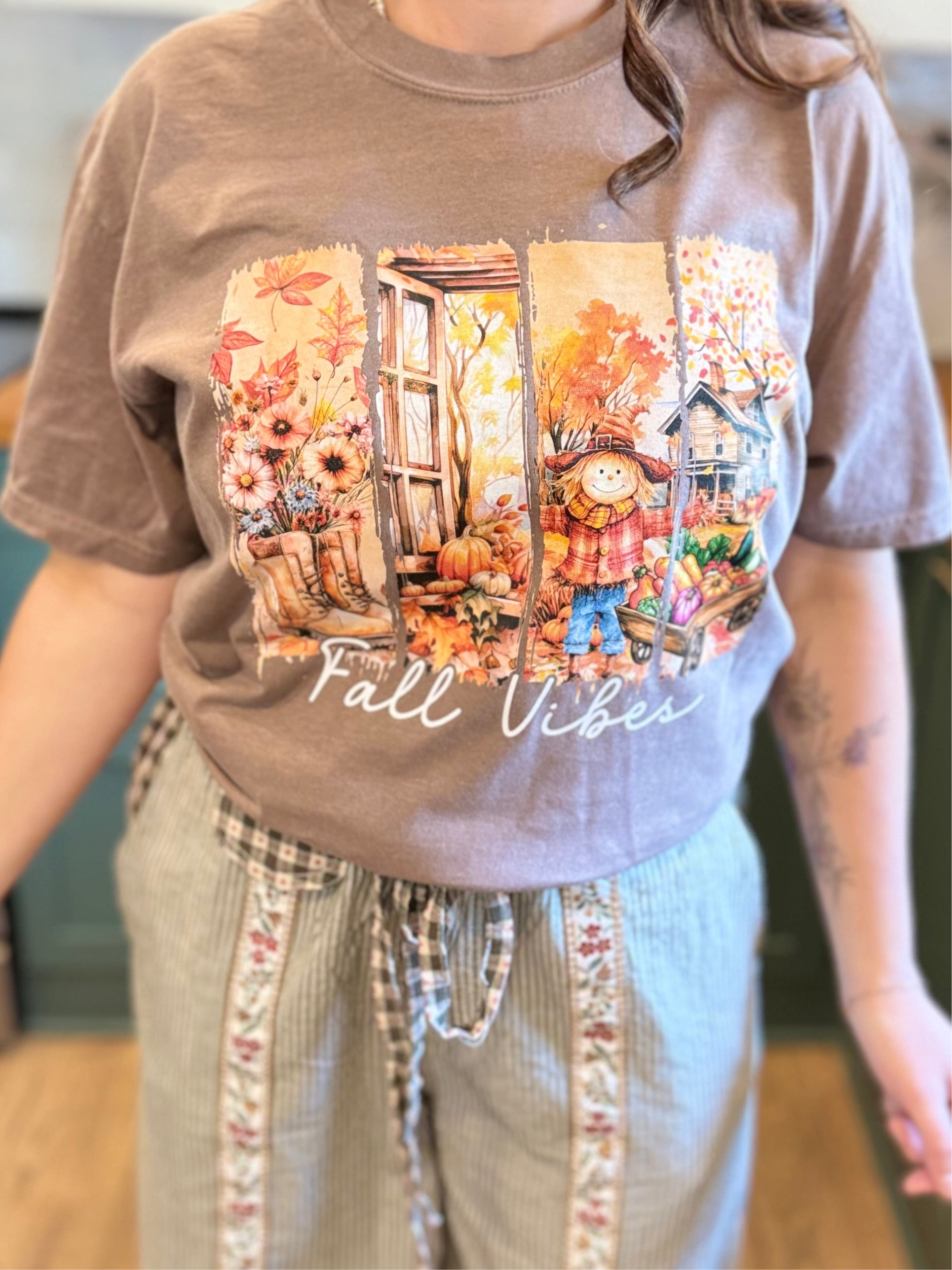 Fall Vibes Scene Graphic Tee-130 Graphic Tees-Heathered Boho-Heathered Boho Boutique, Women's Fashion and Accessories in Palmetto, FL