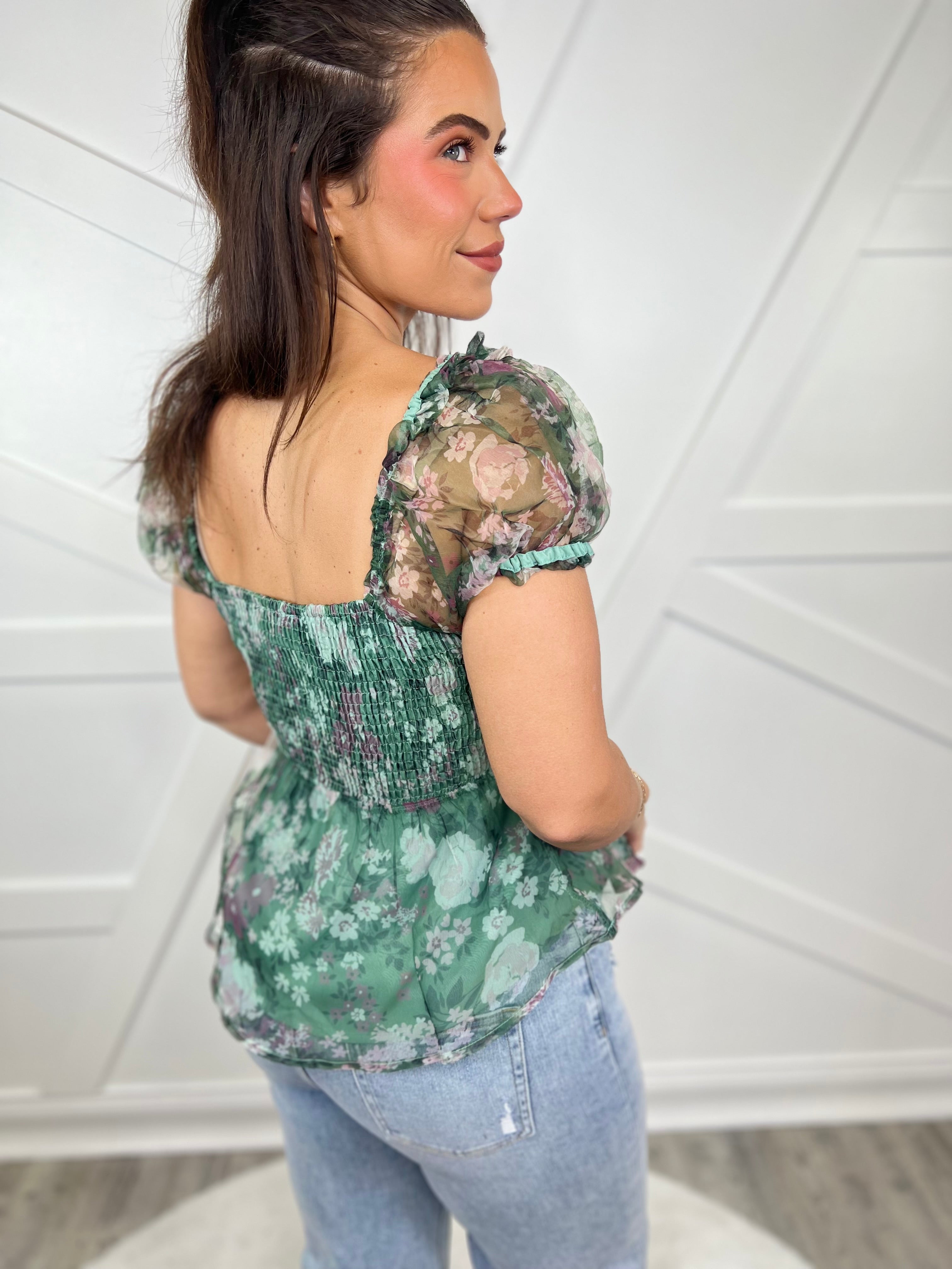Cheer You On Top-110 SHORT SLEEVE TOP-Listicle-Heathered Boho Boutique, Women's Fashion and Accessories in Palmetto, FL