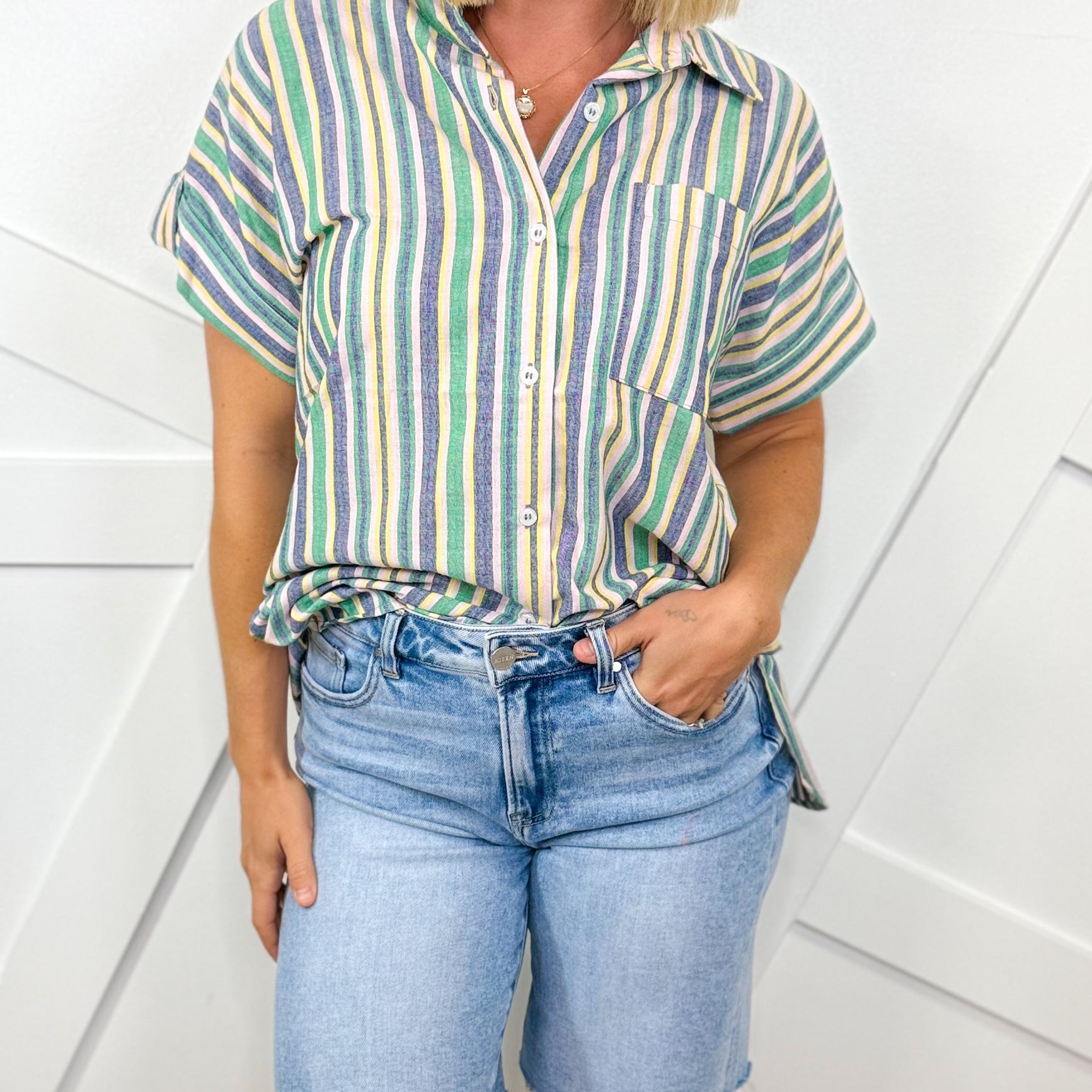 Make No Mistake Bermuda Shorts by Risen-160 shorts-Risen Jeans-Heathered Boho Boutique, Women's Fashion and Accessories in Palmetto, FL