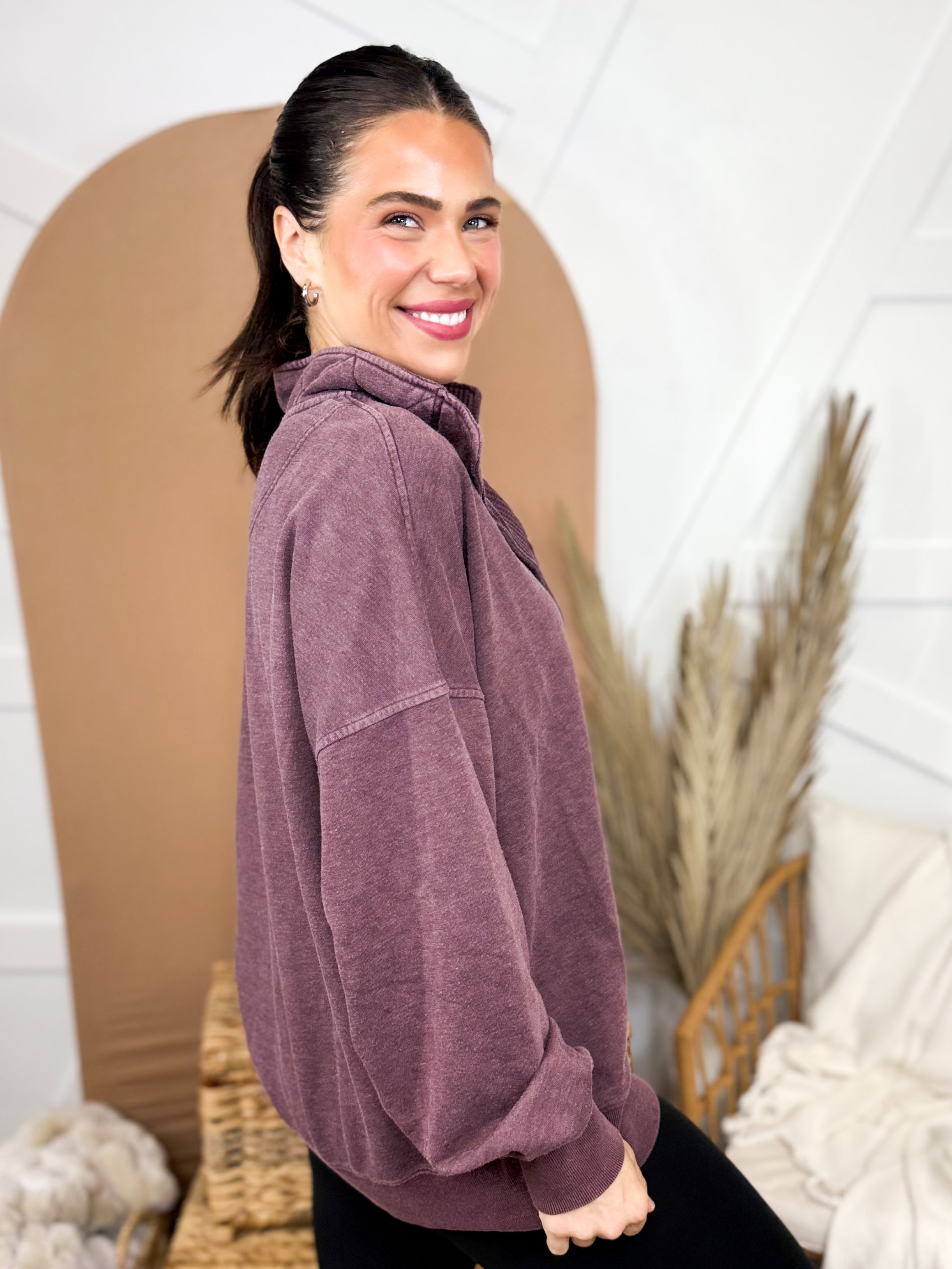 Hail Mary Sweatshirt-120 LONG SLEEVE TOPS-Rae Mode-Heathered Boho Boutique, Women's Fashion and Accessories in Palmetto, FL