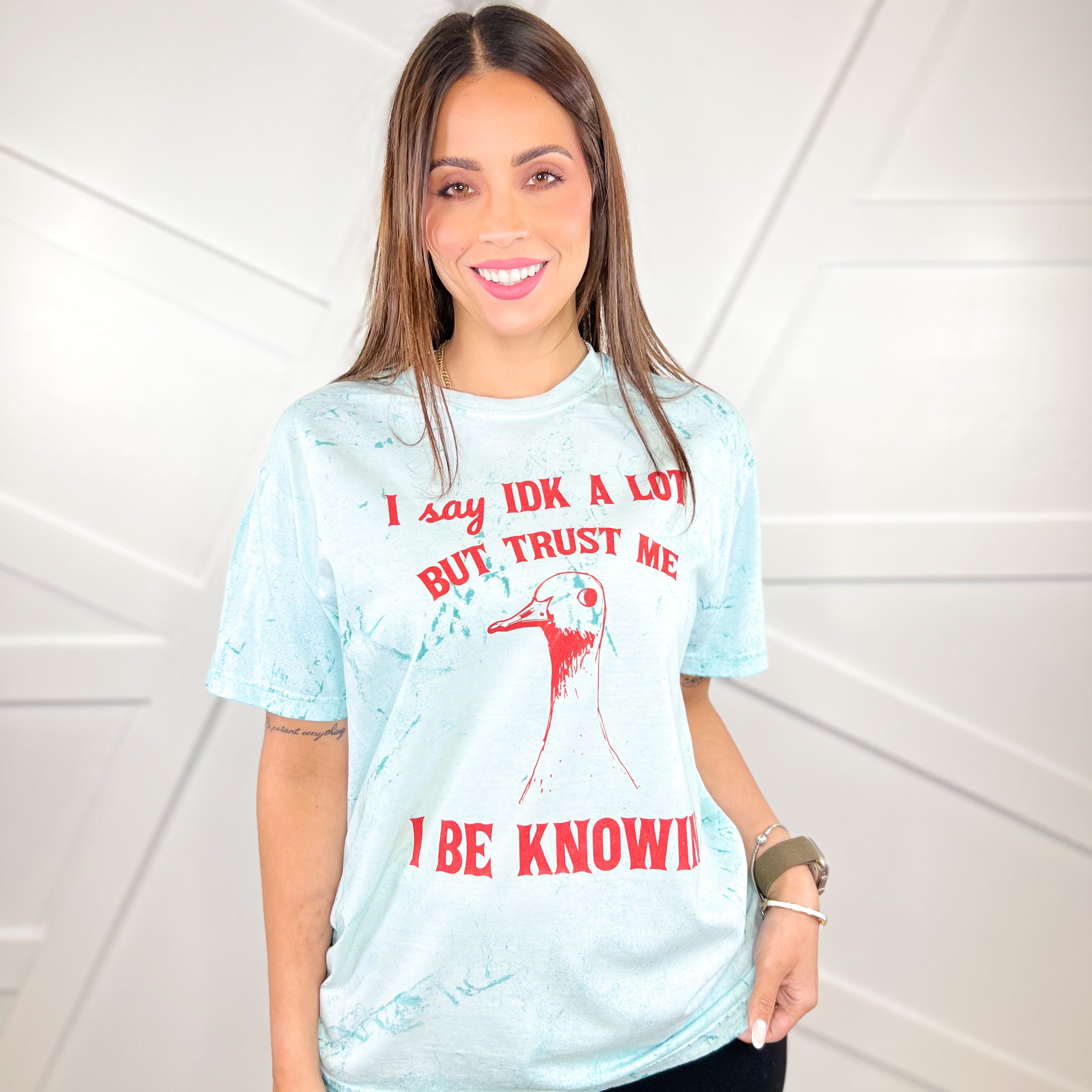I Be Knowin' Graphic Tee-130 Graphic Tees-Heathered Boho-Heathered Boho Boutique, Women's Fashion and Accessories in Palmetto, FL