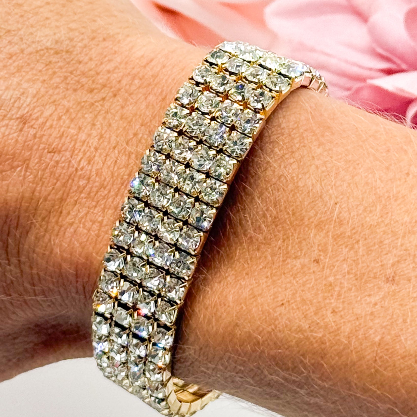 Slip on the Bling Stretch Bracelet-310 Jewelry-RM Manufacturing-Heathered Boho Boutique, Women's Fashion and Accessories in Palmetto, FL