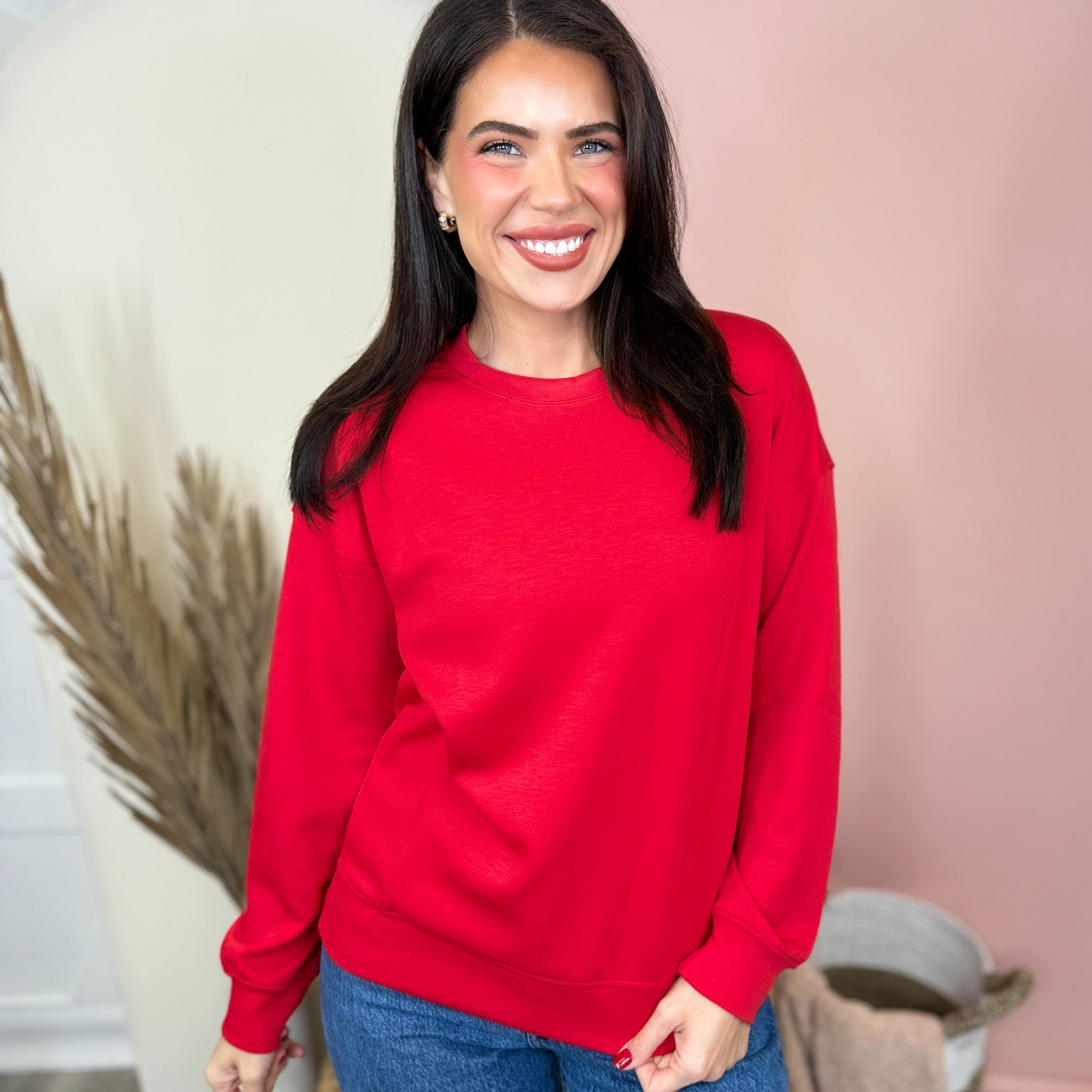 Gossip Sweatshirt-120 LONG SLEEVE TOPS-ZENANA-Heathered Boho Boutique, Women's Fashion and Accessories in Palmetto, FL