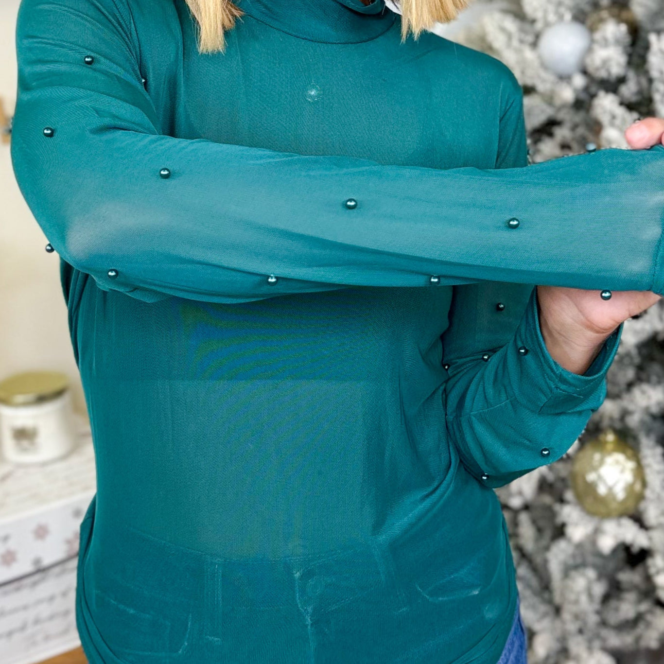 Mock Up Mock Neck Top-120 LONG SLEEVE TOPS-SOUTHERN GRACE-Heathered Boho Boutique, Women's Fashion and Accessories in Palmetto, FL