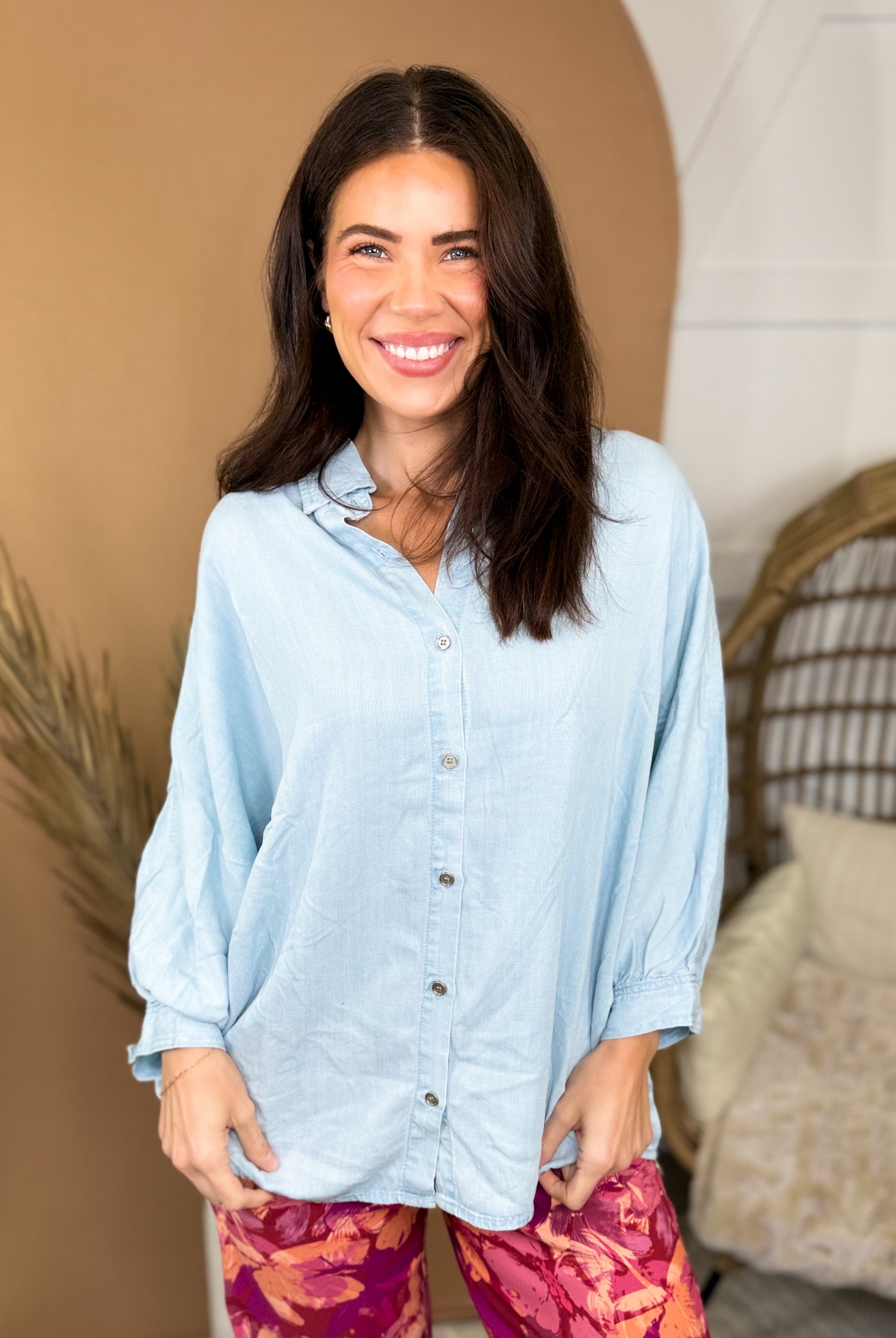 Chessie's Favorite Top-120 LONG SLEEVE TOPS-HEIMISH-Heathered Boho Boutique, Women's Fashion and Accessories in Palmetto, FL