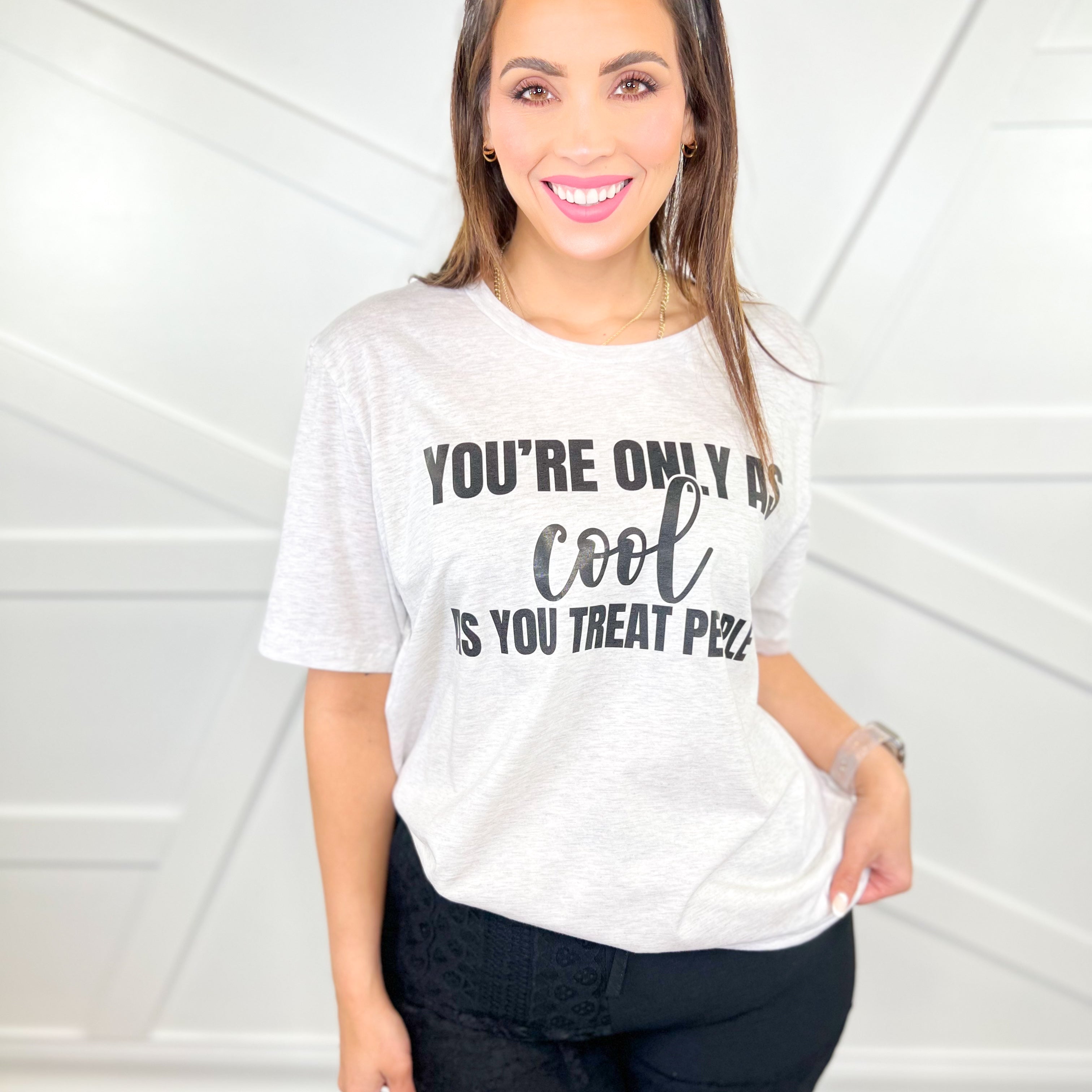 Be Kind Graphic Tee - Ash-130 Graphic Tees-Heathered Boho-Heathered Boho Boutique, Women's Fashion and Accessories in Palmetto, FL