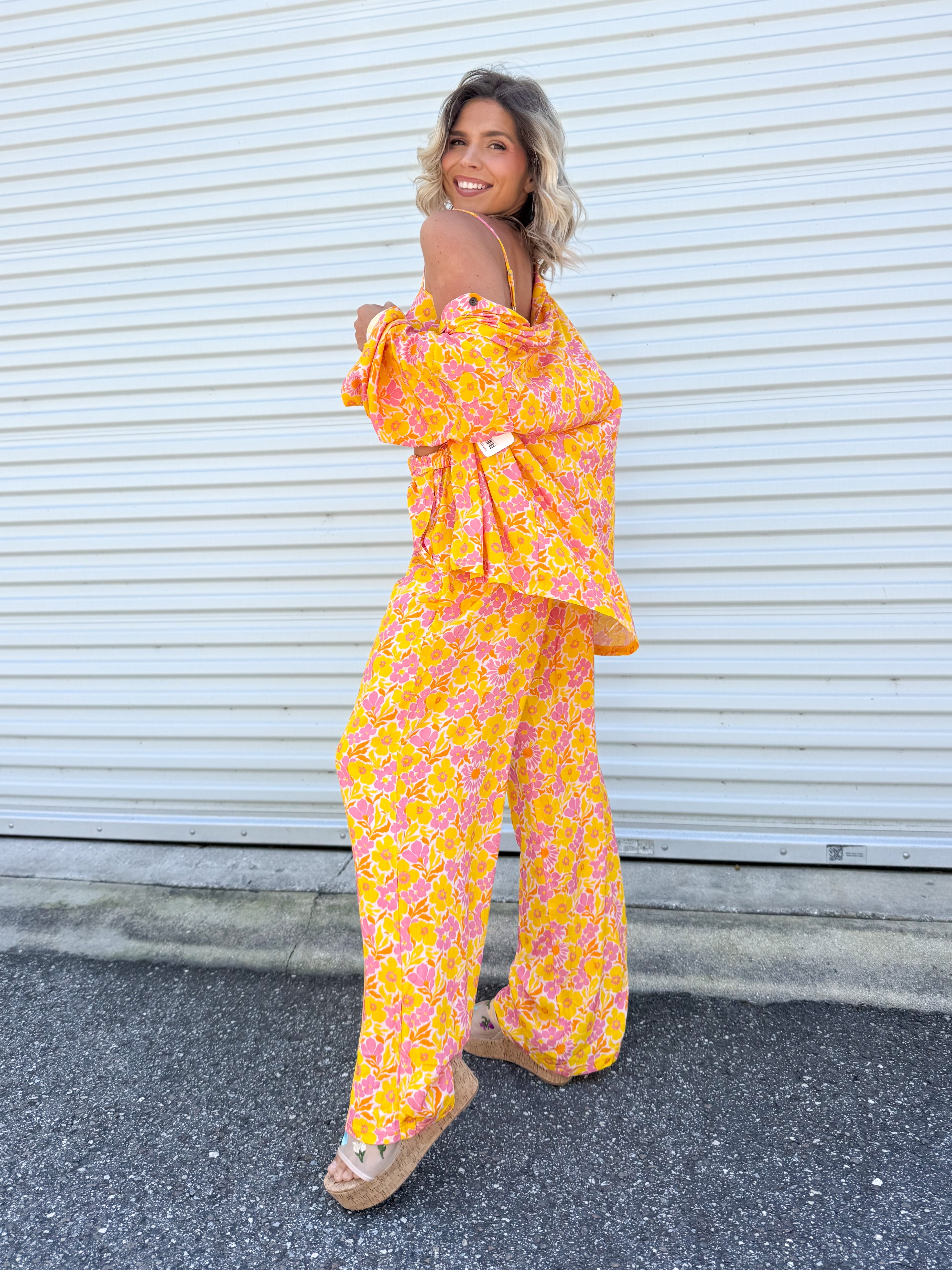 PINK LEMONADE SUMMER SET-240 Activewear/Sets-Blakeley Designs-Heathered Boho Boutique, Women's Fashion and Accessories in Palmetto, FL