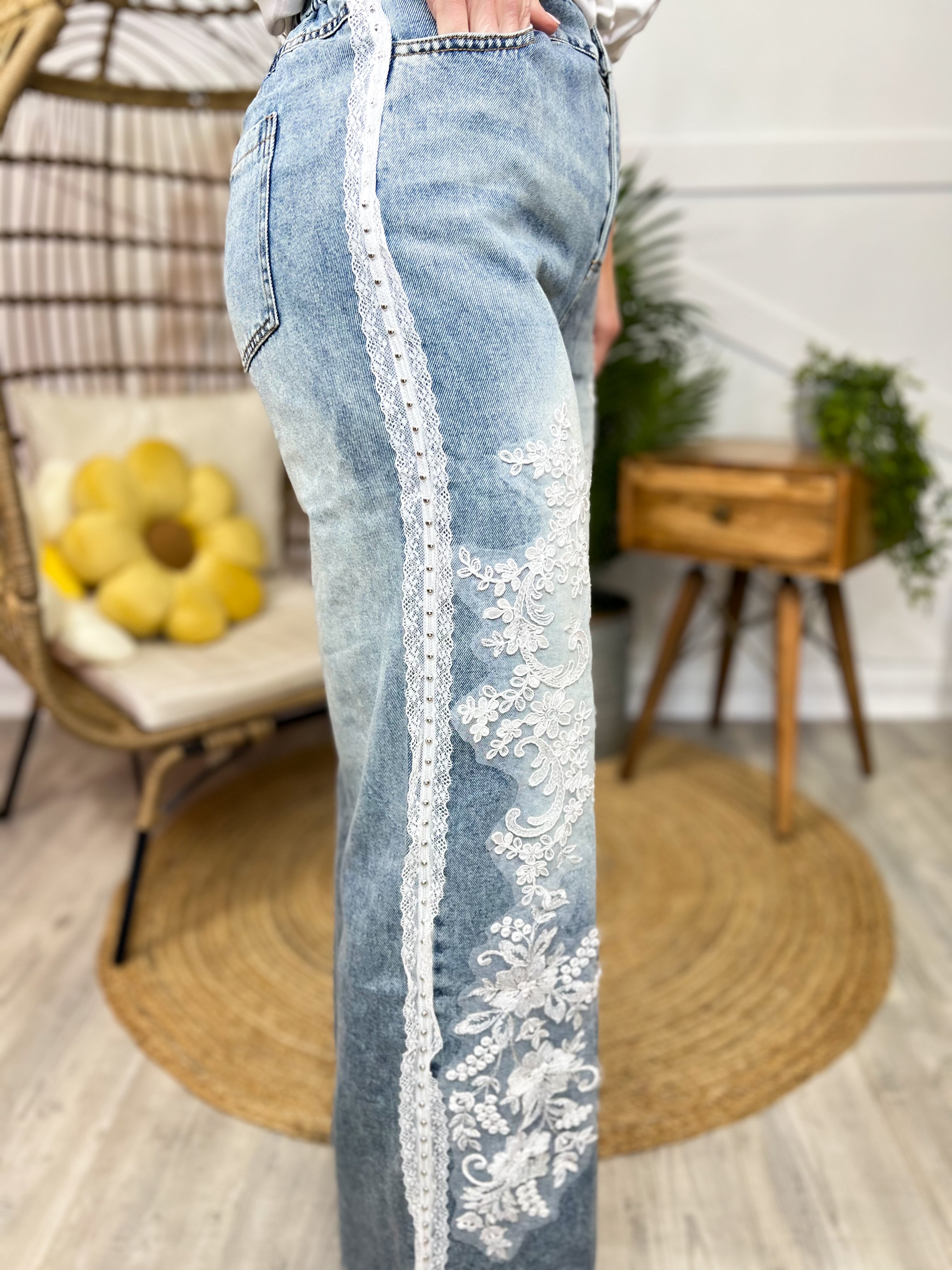 Bloom Into New Jeans-190 JEANS-GALITA-Heathered Boho Boutique, Women's Fashion and Accessories in Palmetto, FL