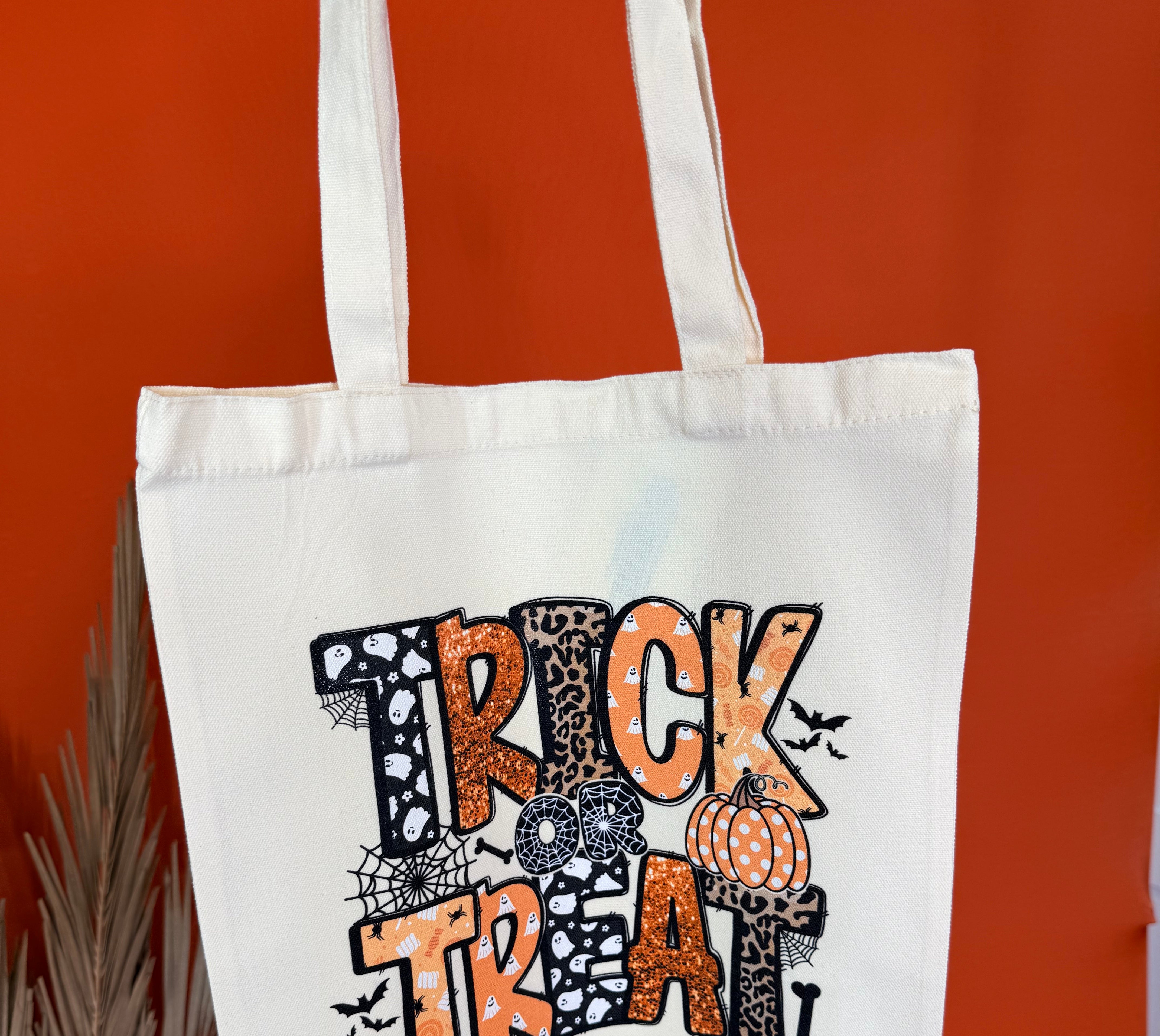 Preppy Trick or Treat Graphic Tote-320 Bags-Heathered Boho-Heathered Boho Boutique, Women's Fashion and Accessories in Palmetto, FL