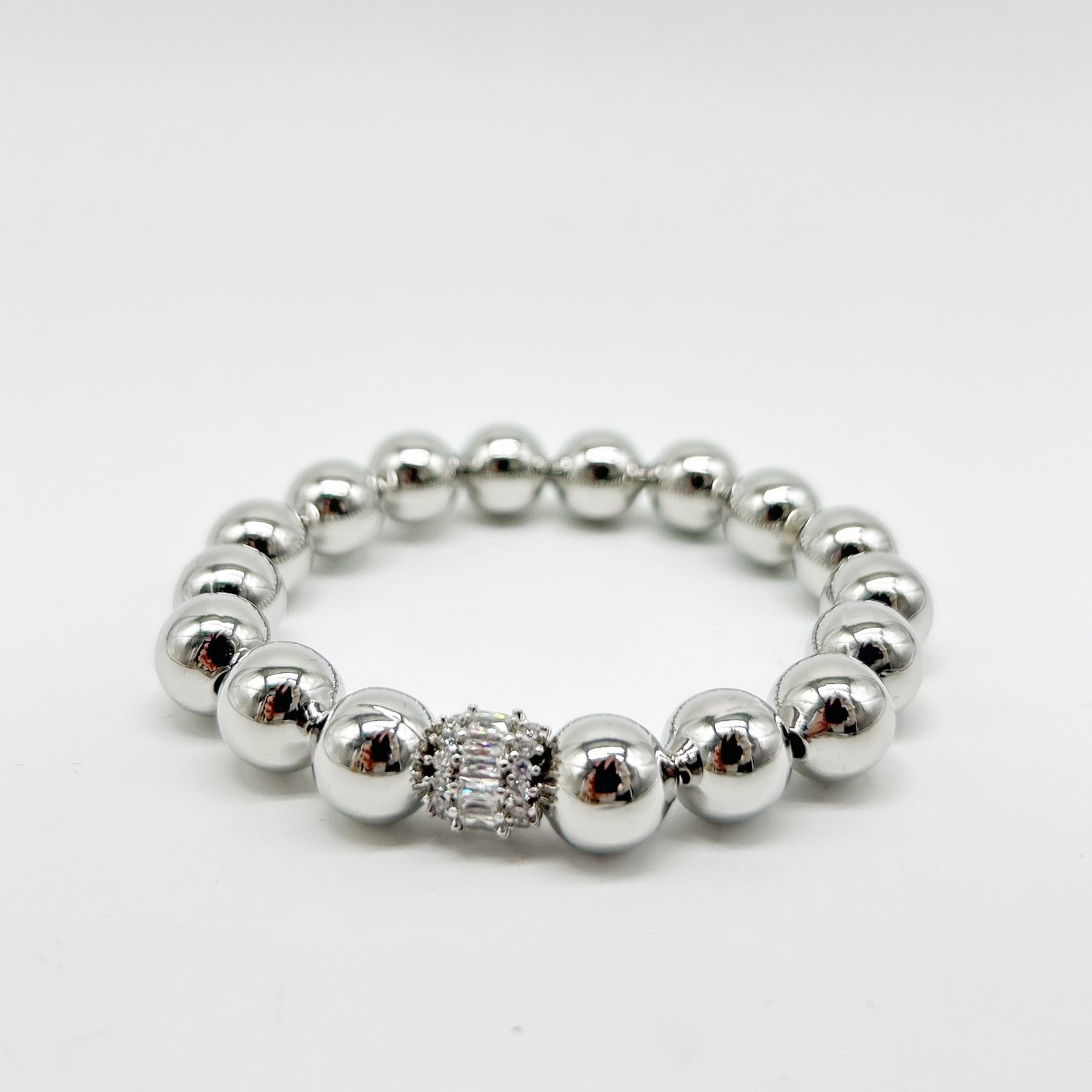 10mm Stretch Ball CZ Bracelet-310 Jewelry-JOSEPH ANTHONY NY, INC.-Heathered Boho Boutique, Women's Fashion and Accessories in Palmetto, FL