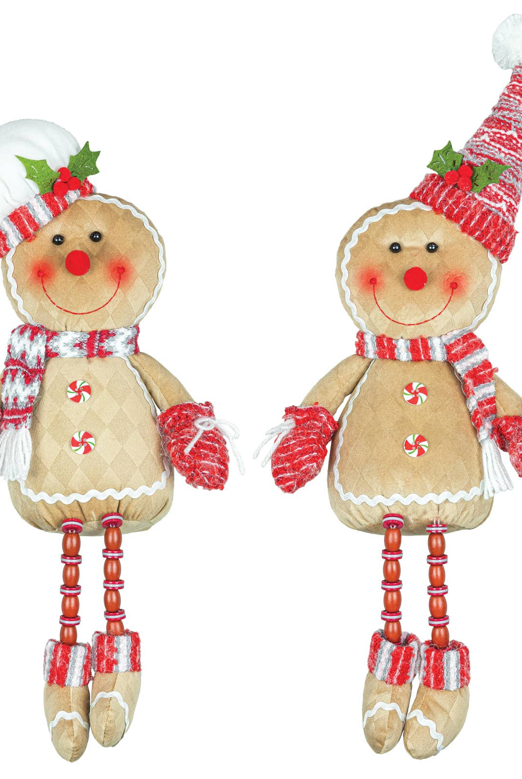 Peppermint Gingerbread Button Leg-340 Other Accessories-Hanna's Handiworks-Heathered Boho Boutique, Women's Fashion and Accessories in Palmetto, FL