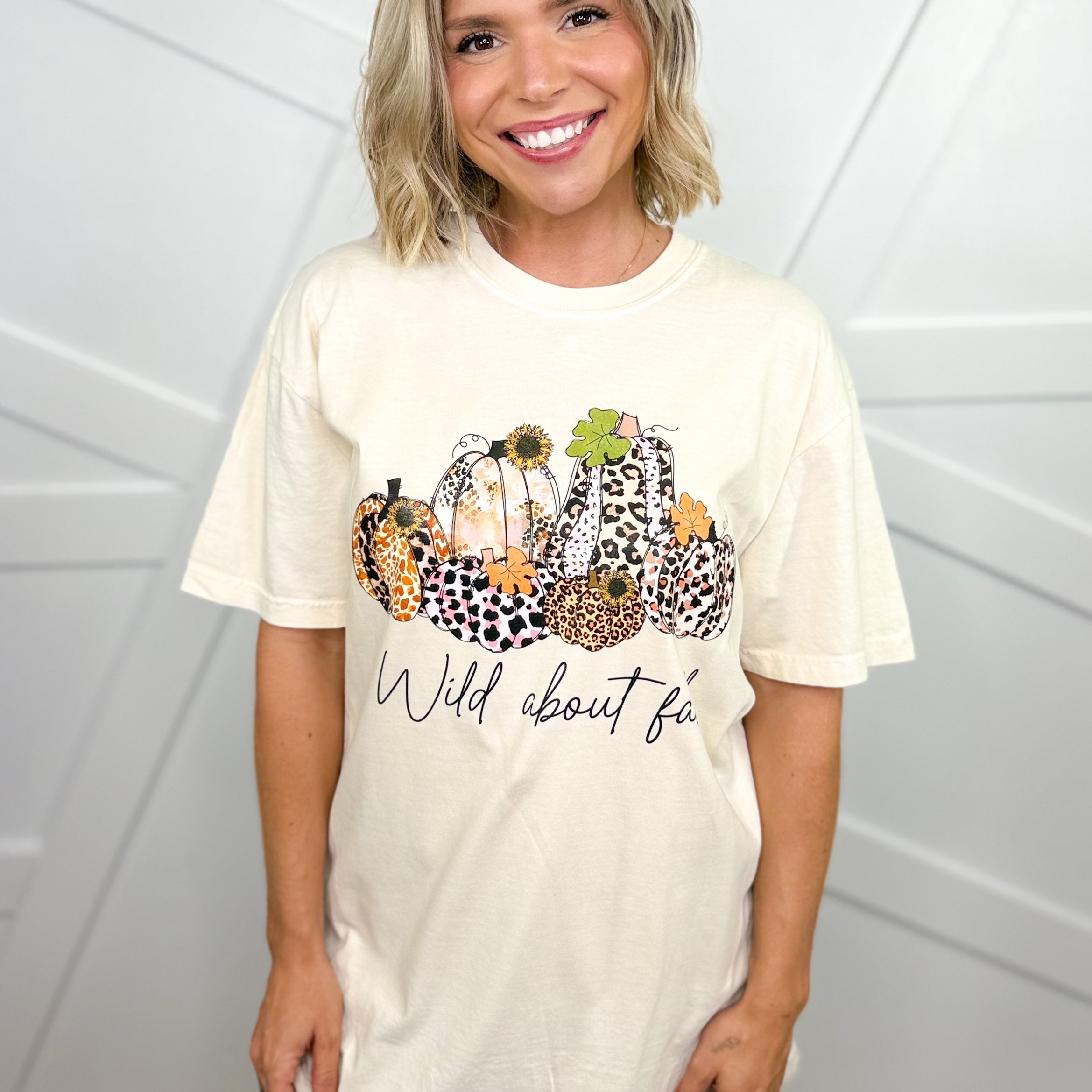 Wild About Fall Graphic Tee-130 Graphic Tees-Heathered Boho-Heathered Boho Boutique, Women's Fashion and Accessories in Palmetto, FL