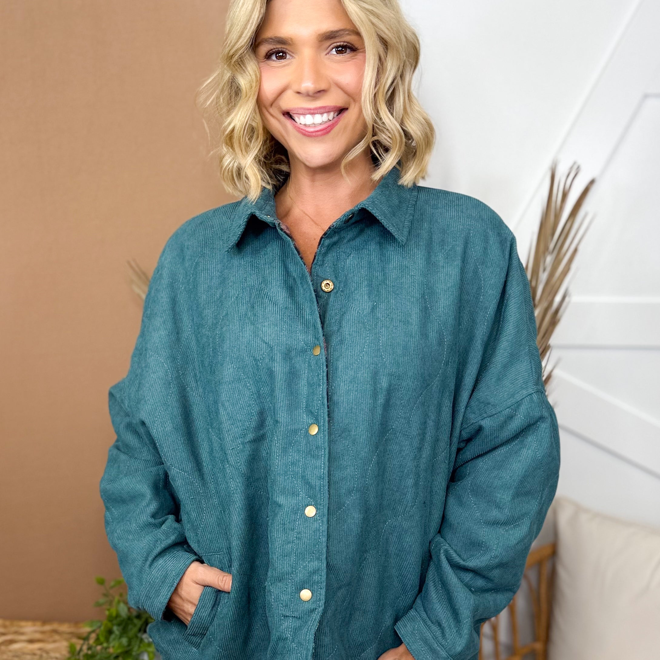 Split Personality Reversible Jacket-200 JACKETS/SHACKETS-J.NNA-Heathered Boho Boutique, Women's Fashion and Accessories in Palmetto, FL