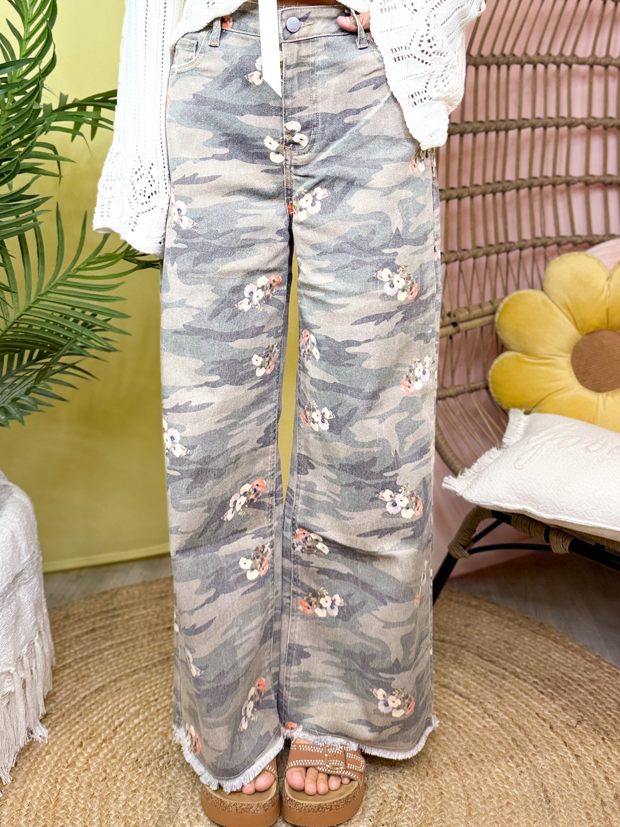 Rebel Ease Camo Pants-150 PANTS-EASEL-Heathered Boho Boutique, Women's Fashion and Accessories in Palmetto, FL