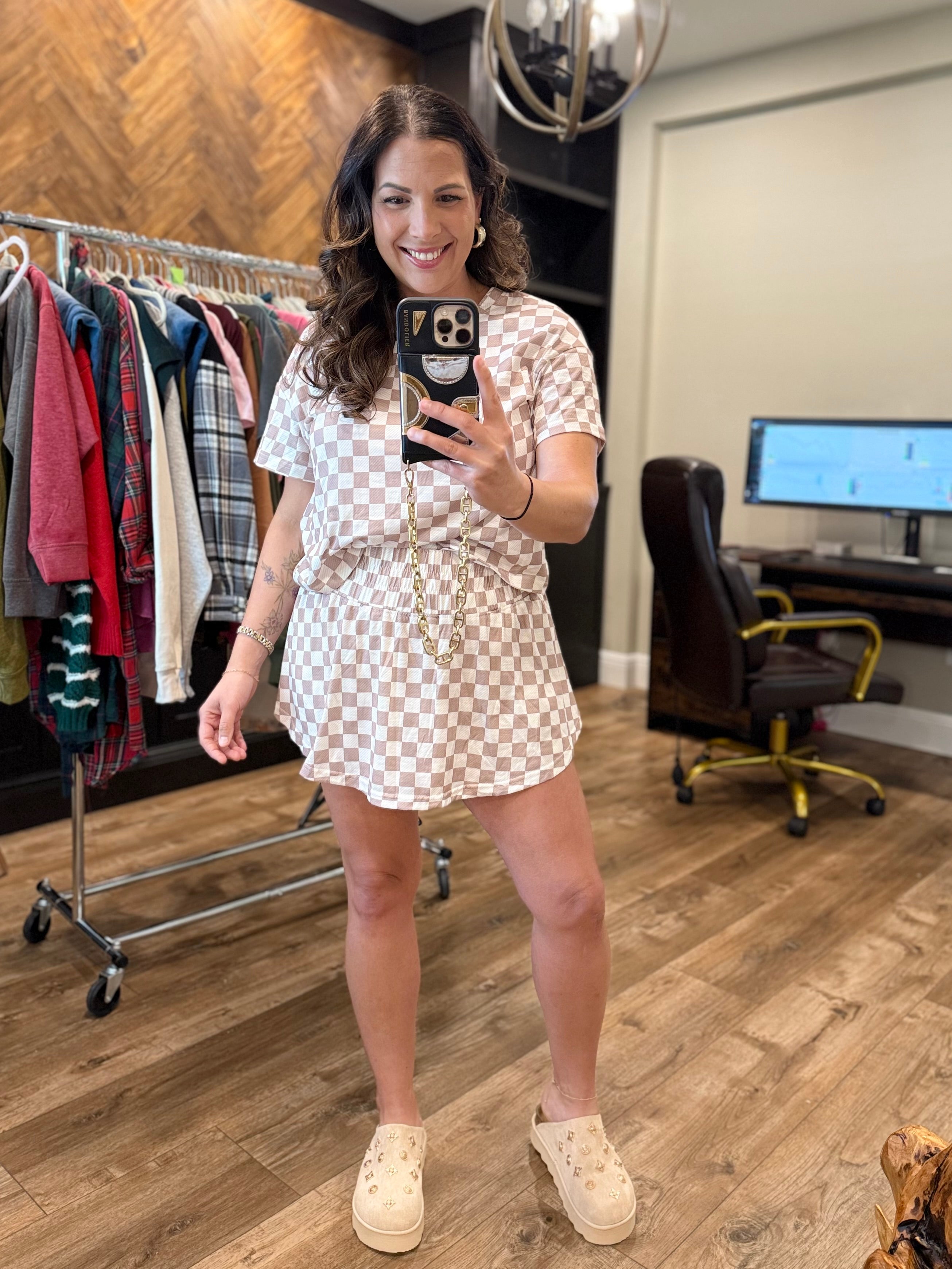 Checkmate Set-240 ACTIVEWEAR/SETS-LA Society-Heathered Boho Boutique, Women's Fashion and Accessories in Palmetto, FL