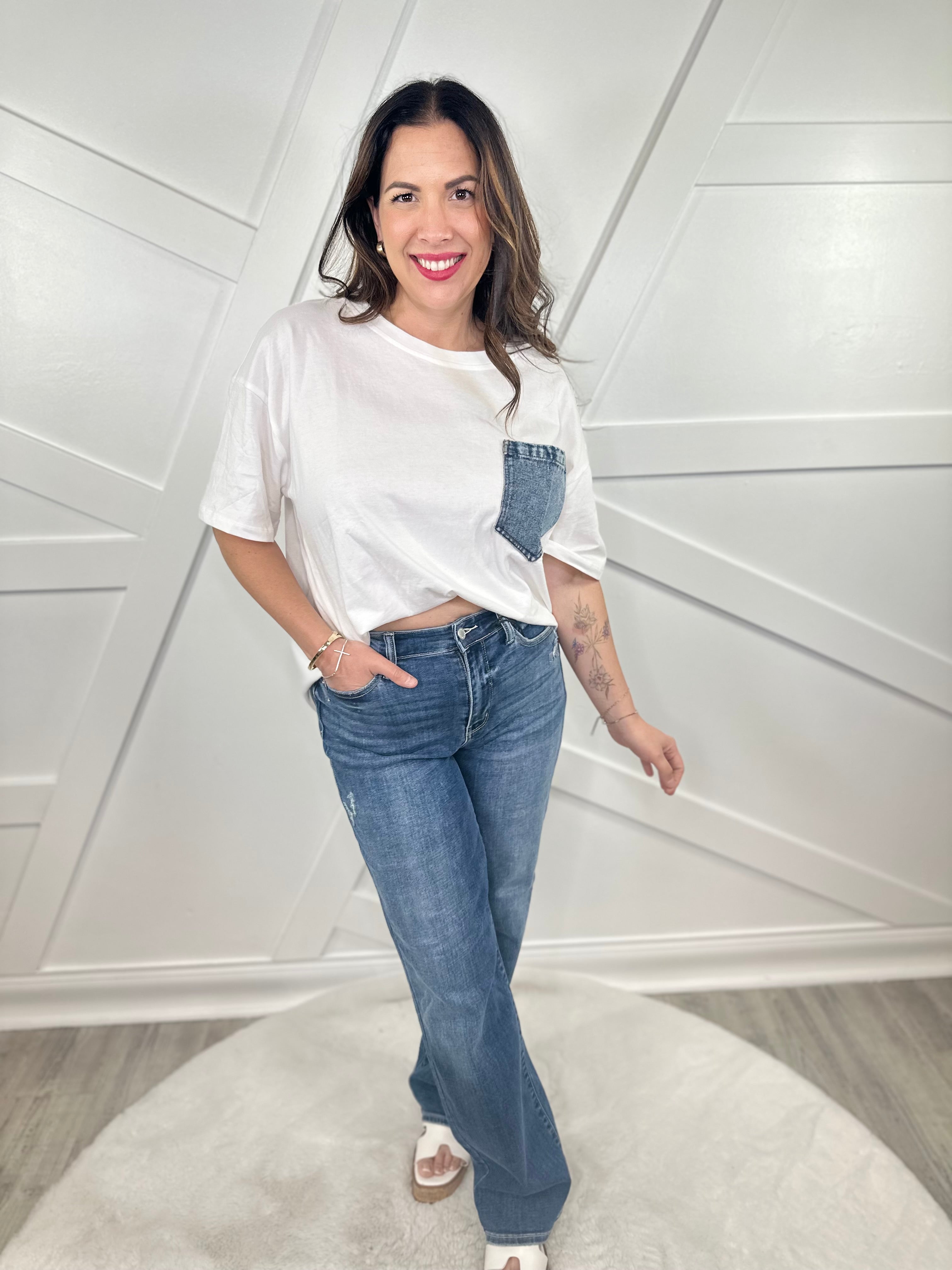 Major Upgrade Straight Leg Jeans by Judy Blue-190 Jeans-Judy Blue-Heathered Boho Boutique, Women's Fashion and Accessories in Palmetto, FL