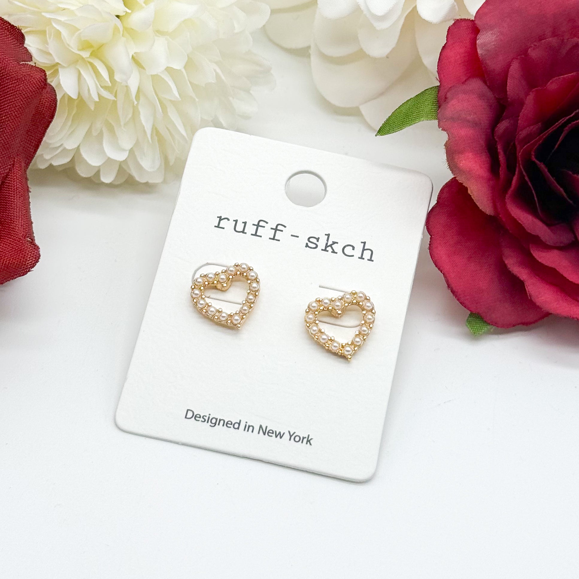 Innocent Love Heart Earring-310 Jewelry-Rough Sketch-Heathered Boho Boutique, Women's Fashion and Accessories in Palmetto, FL