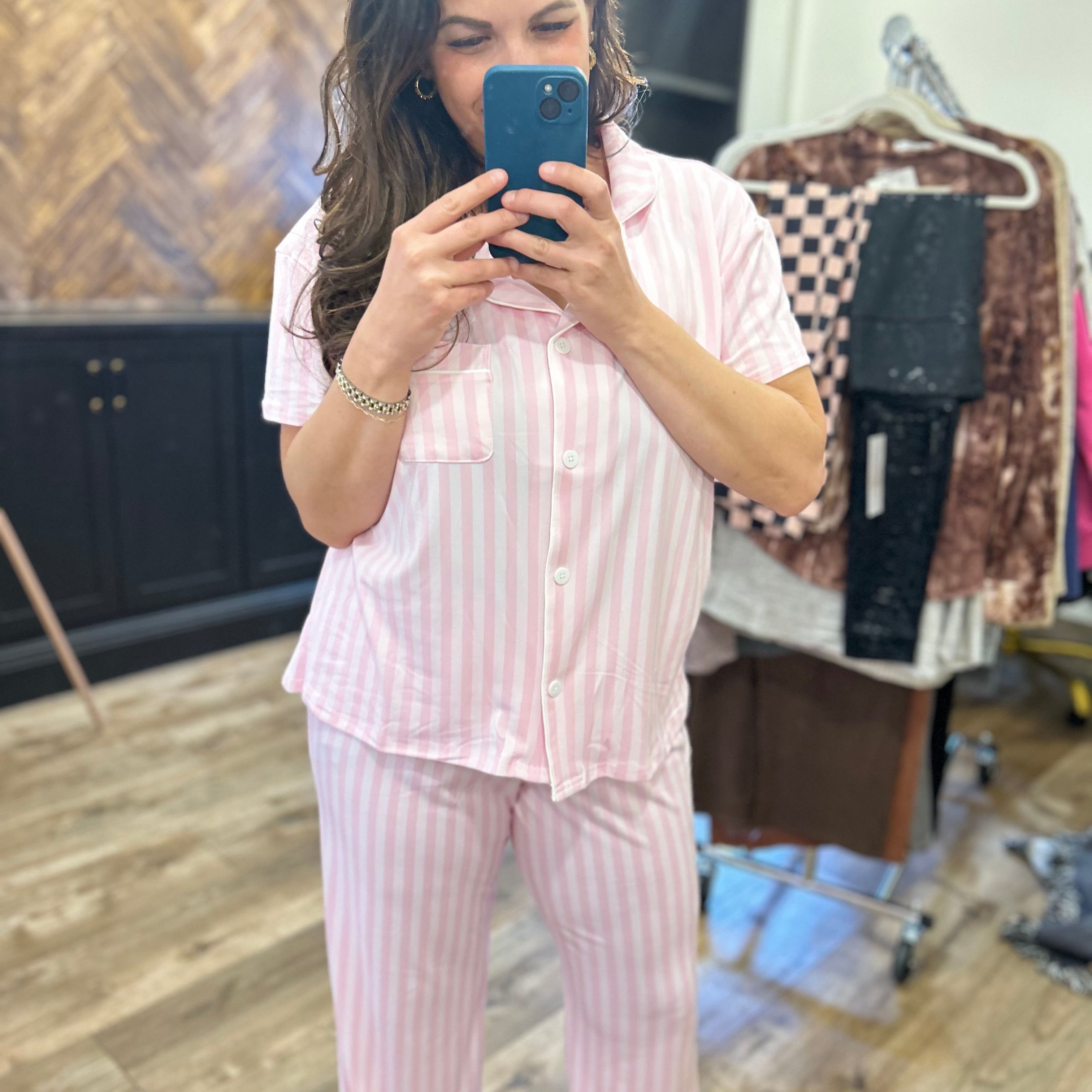 Girly Pop Pajama Pants-150 PANTS-Shop Iris Basic-Heathered Boho Boutique, Women's Fashion and Accessories in Palmetto, FL