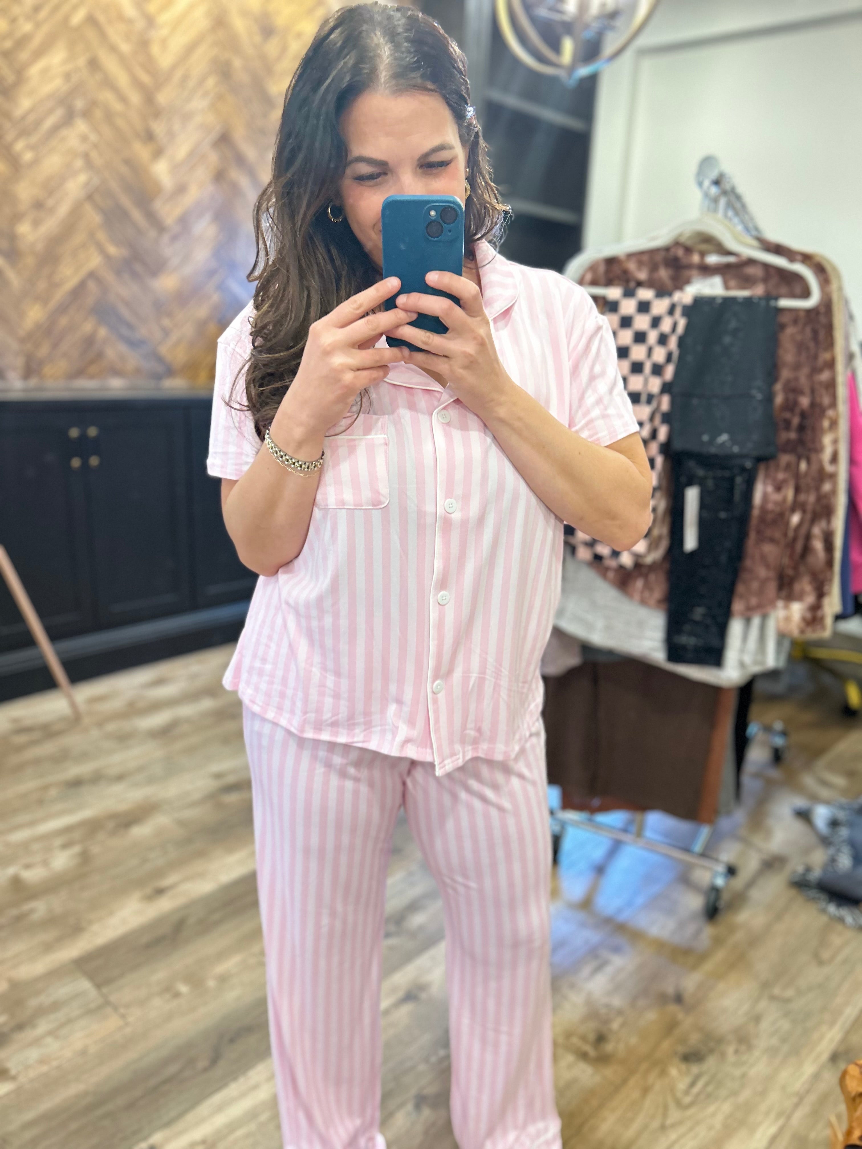 Girly Pop Pajama Pants-150 PANTS-Shop Iris Basic-Heathered Boho Boutique, Women's Fashion and Accessories in Palmetto, FL