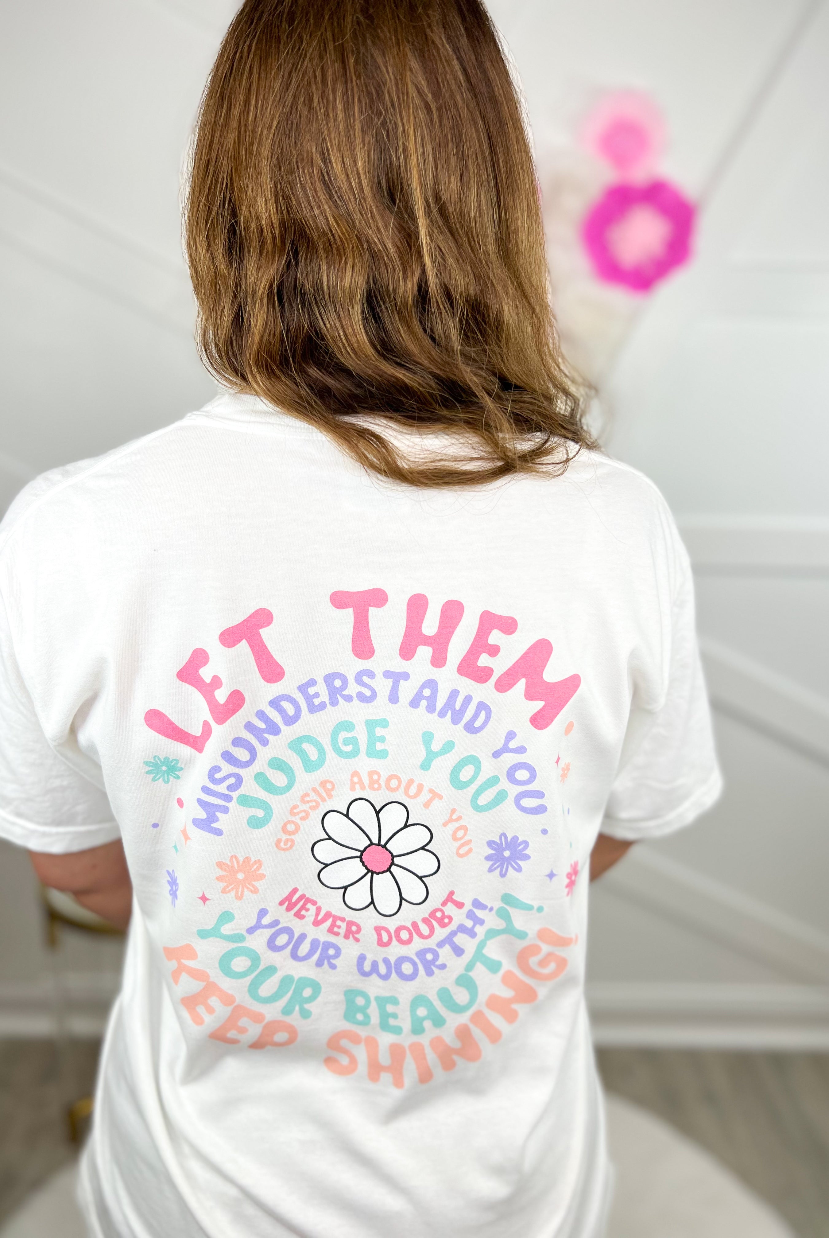 Let Them Graphic Tee - White-130 Graphic Tees-Heathered Boho-Heathered Boho Boutique, Women's Fashion and Accessories in Palmetto, FL