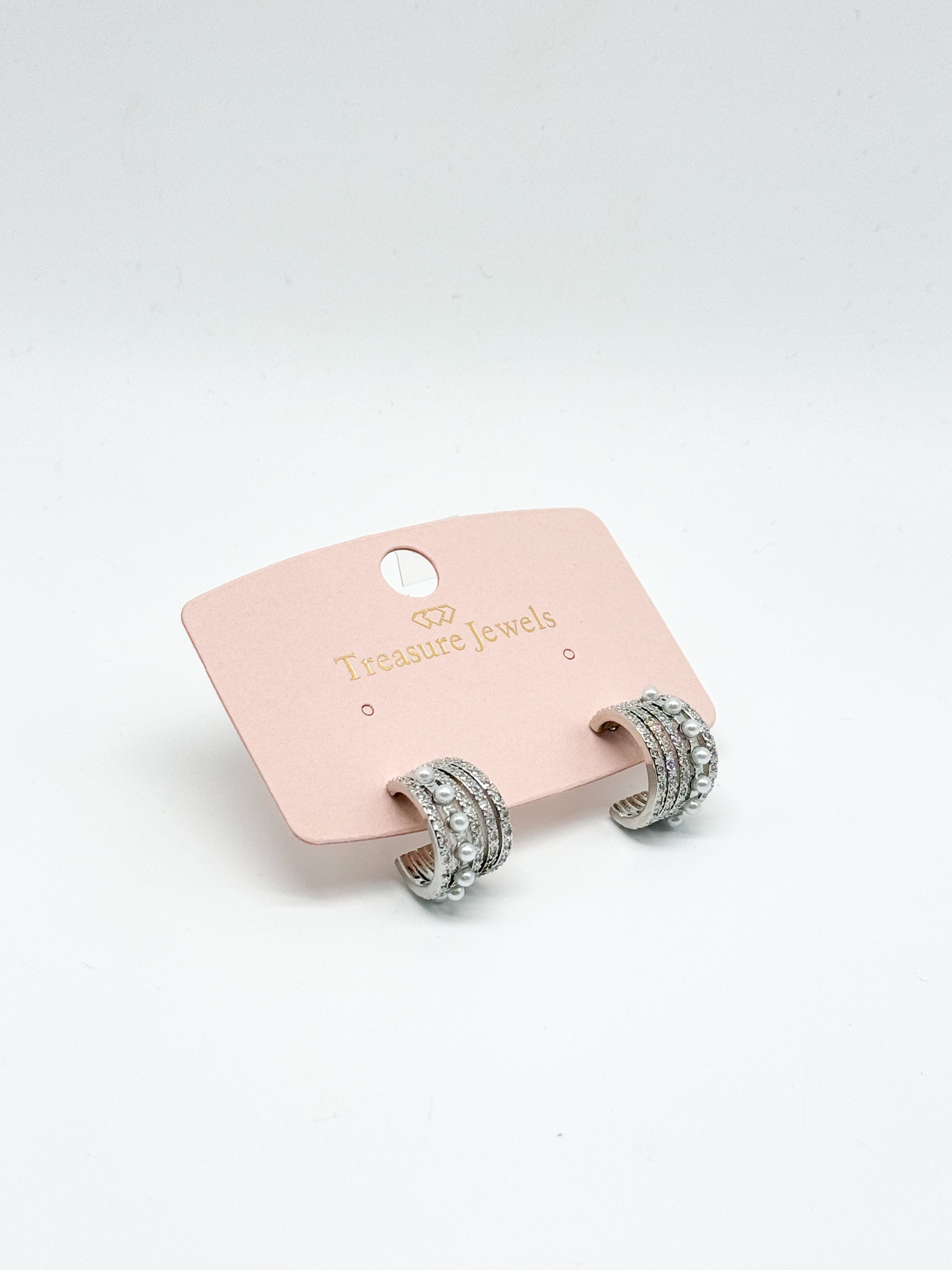 Gaia Pearly Earring-310 Jewelry-Treasure Jewels-Heathered Boho Boutique, Women's Fashion and Accessories in Palmetto, FL