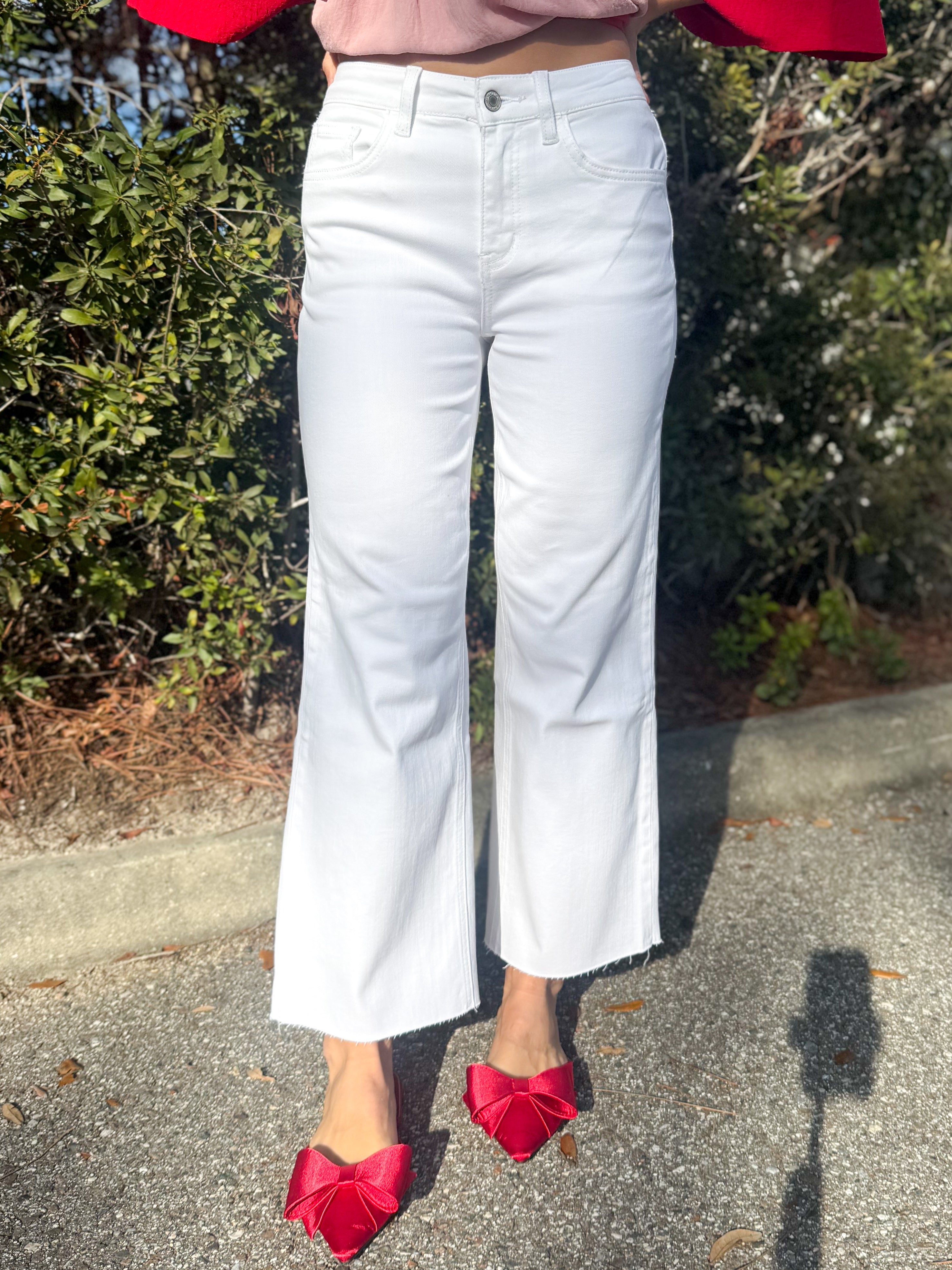 Dreaming Of The Day Wide Leg Jeans by Vervet-190 JEANS-Vervet-Heathered Boho Boutique, Women's Fashion and Accessories in Palmetto, FL