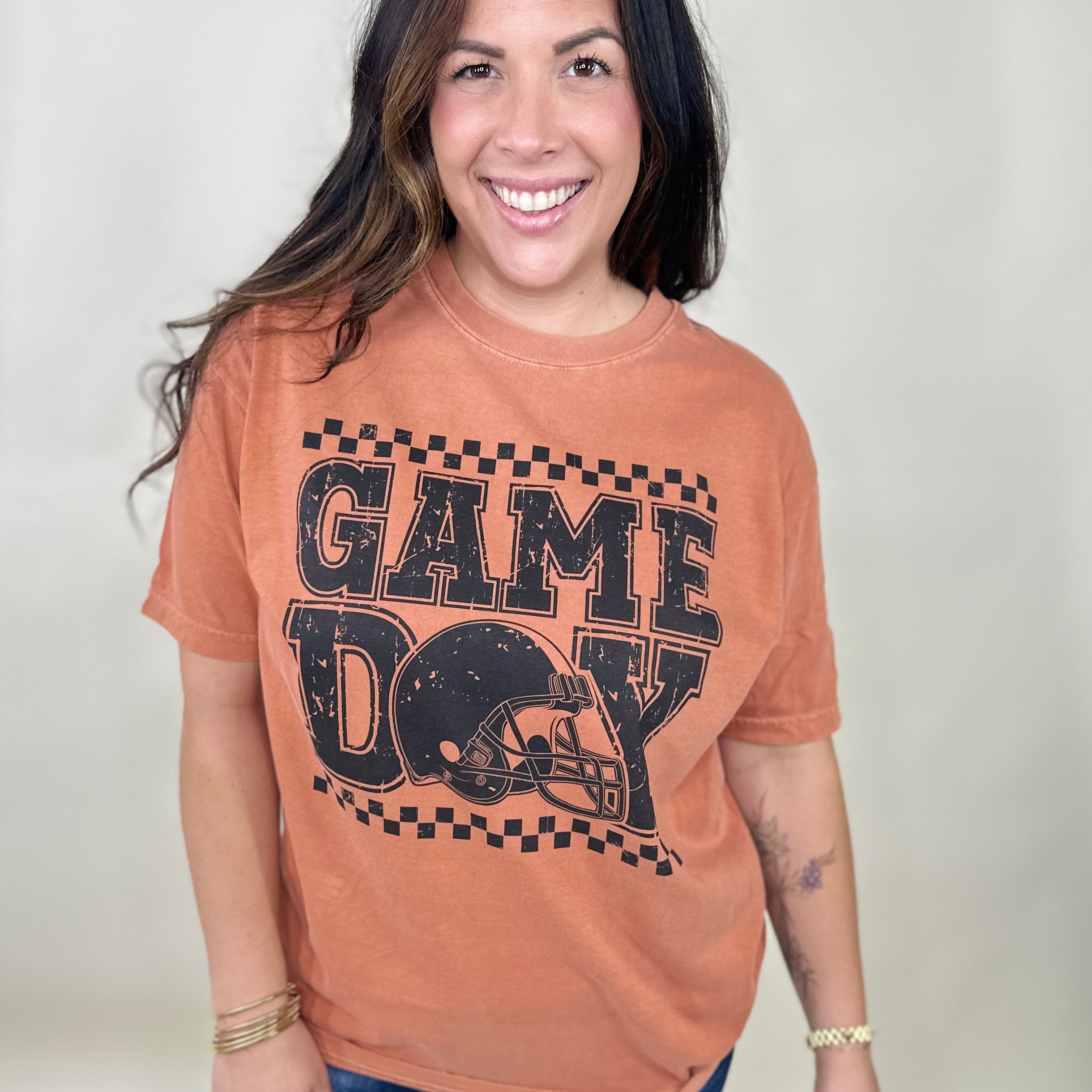 GAME DAY Graphic Tee (multiple color options)-130 Graphic Tees-Heathered Boho-Heathered Boho Boutique, Women's Fashion and Accessories in Palmetto, FL