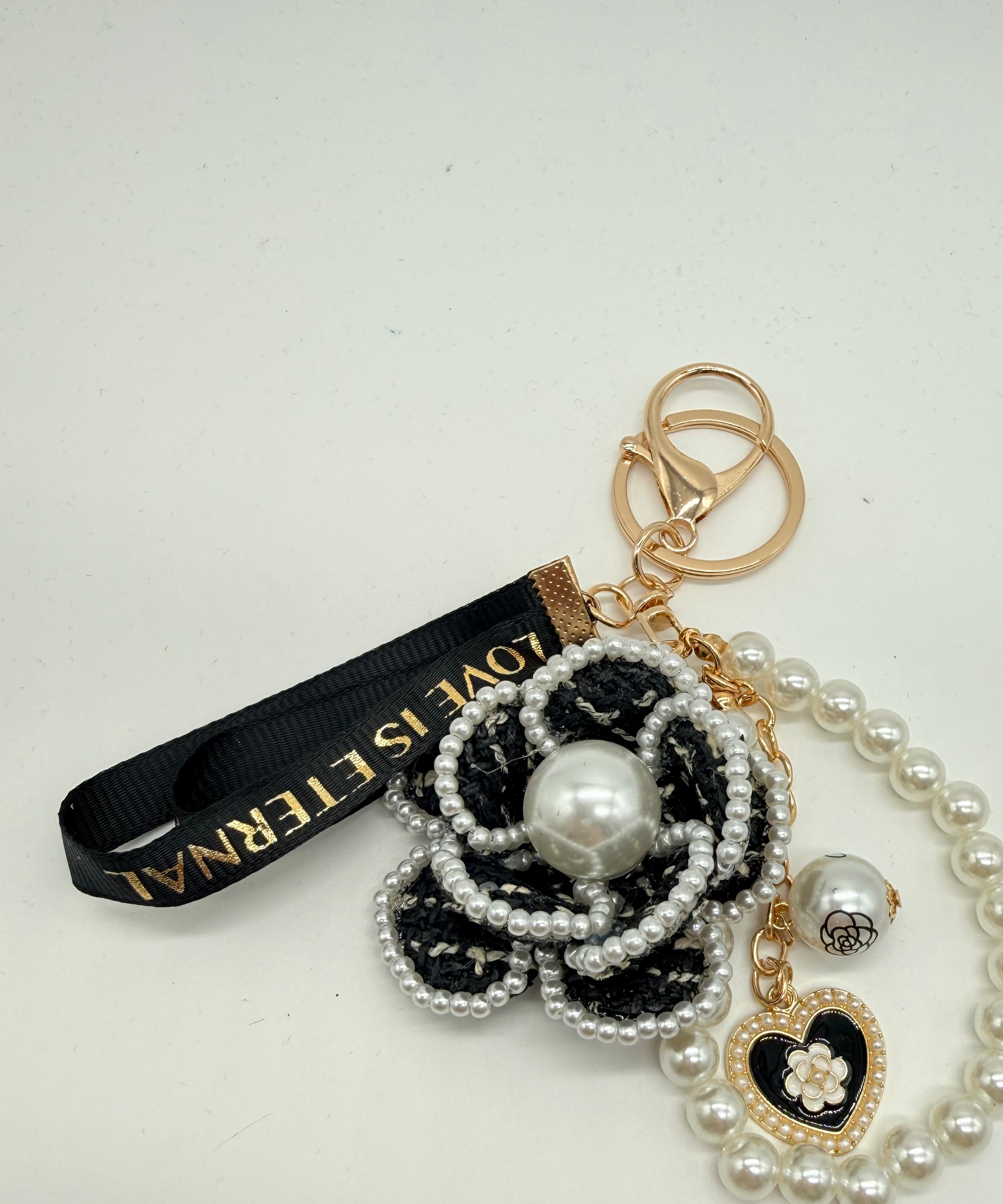 Pearls & Paris Bag Charm 🖤✨-340 Other Accessories-Heathered Boho-Heathered Boho Boutique, Women's Fashion and Accessories in Palmetto, FL