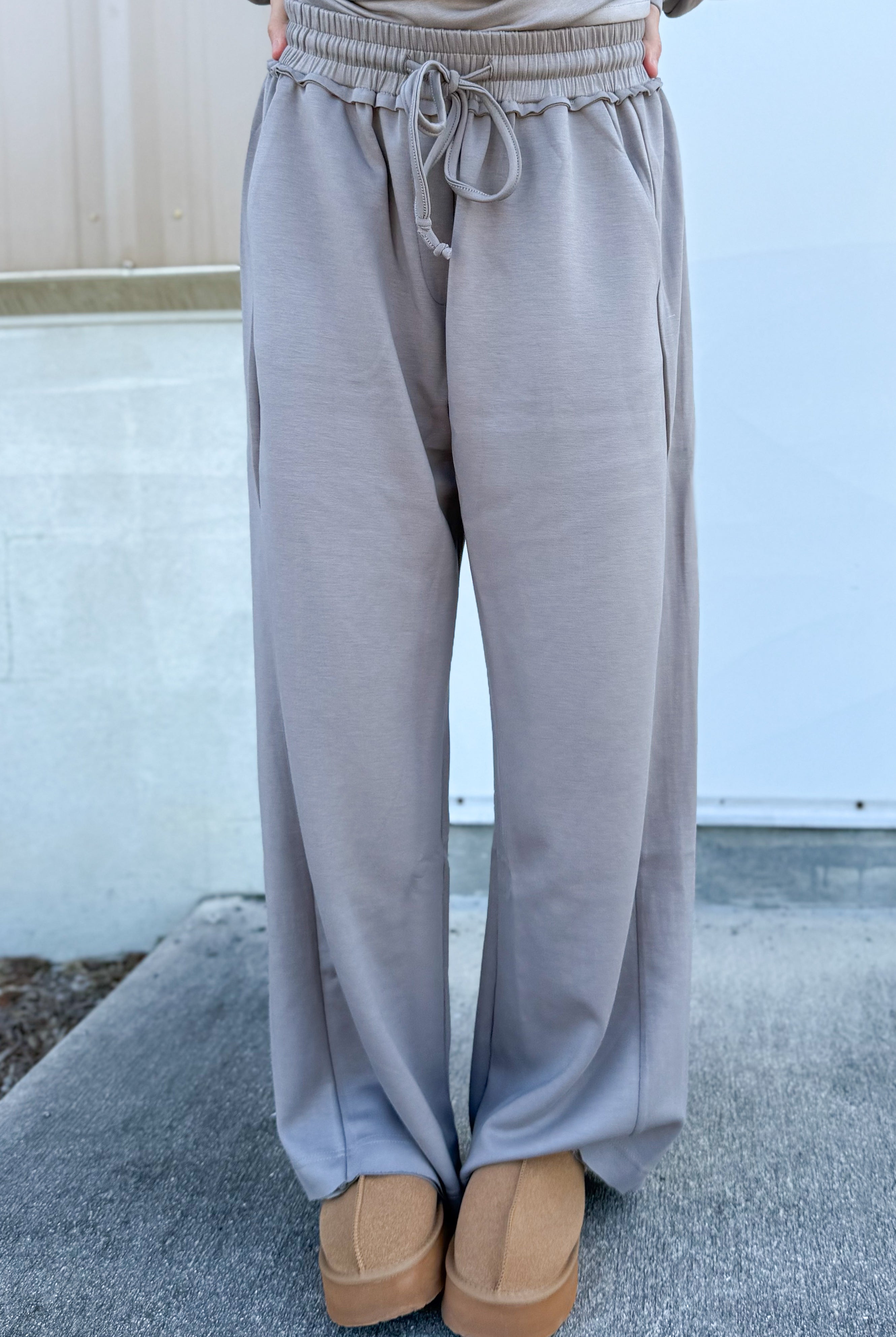 Doorbuster: True Ease Pants-150 PANTS-White Birch-Heathered Boho Boutique, Women's Fashion and Accessories in Palmetto, FL