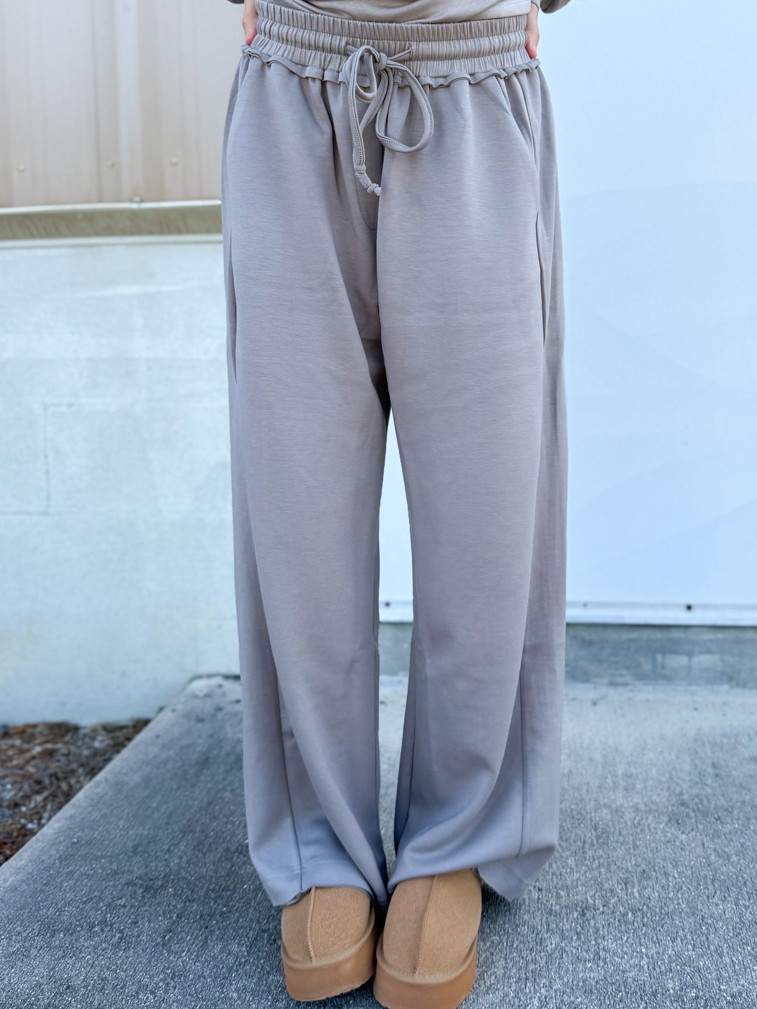 Doorbuster: True Ease Pants-150 PANTS-White Birch-Heathered Boho Boutique, Women's Fashion and Accessories in Palmetto, FL
