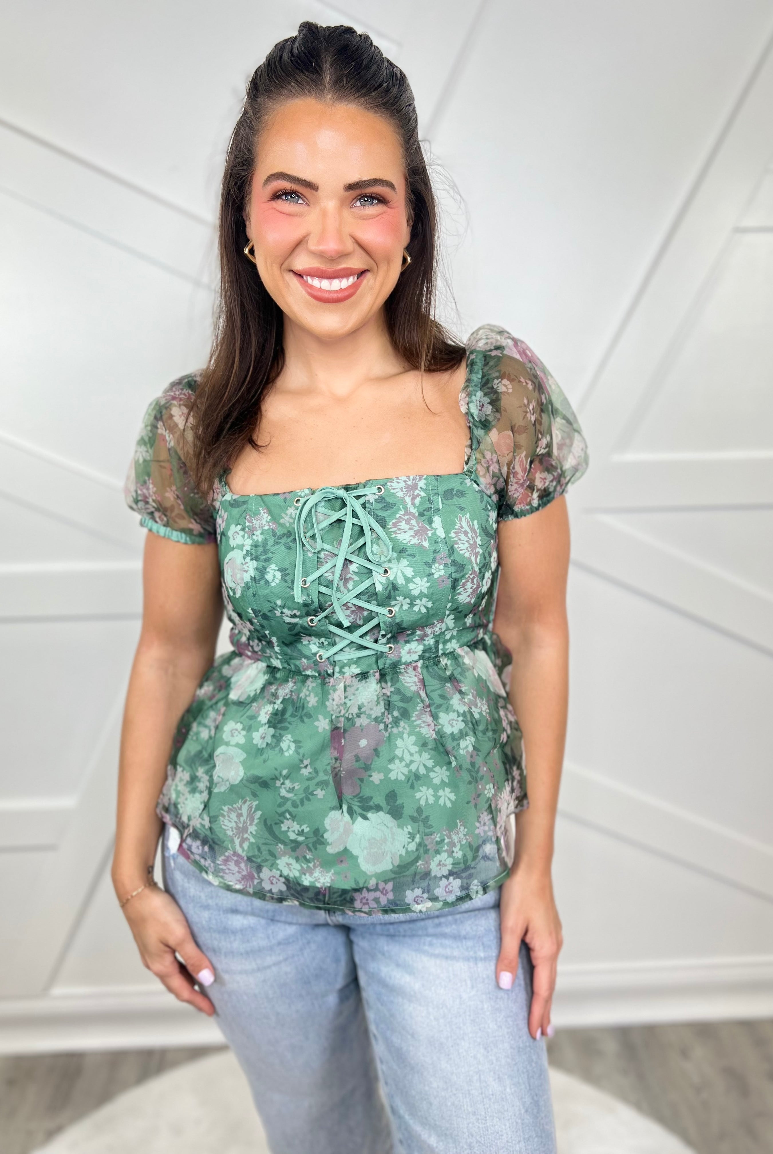 Cheer You On Top-110 SHORT SLEEVE TOP-Listicle-Heathered Boho Boutique, Women's Fashion and Accessories in Palmetto, FL