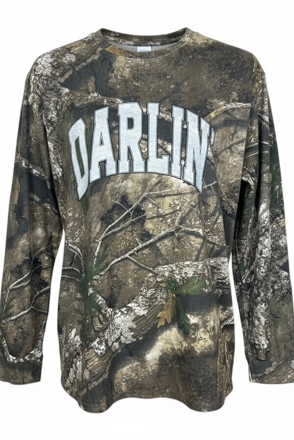 Darlin' Graphic Long Sleeve-130 Graphic Tees-Heathered Boho-Heathered Boho Boutique, Women's Fashion and Accessories in Palmetto, FL