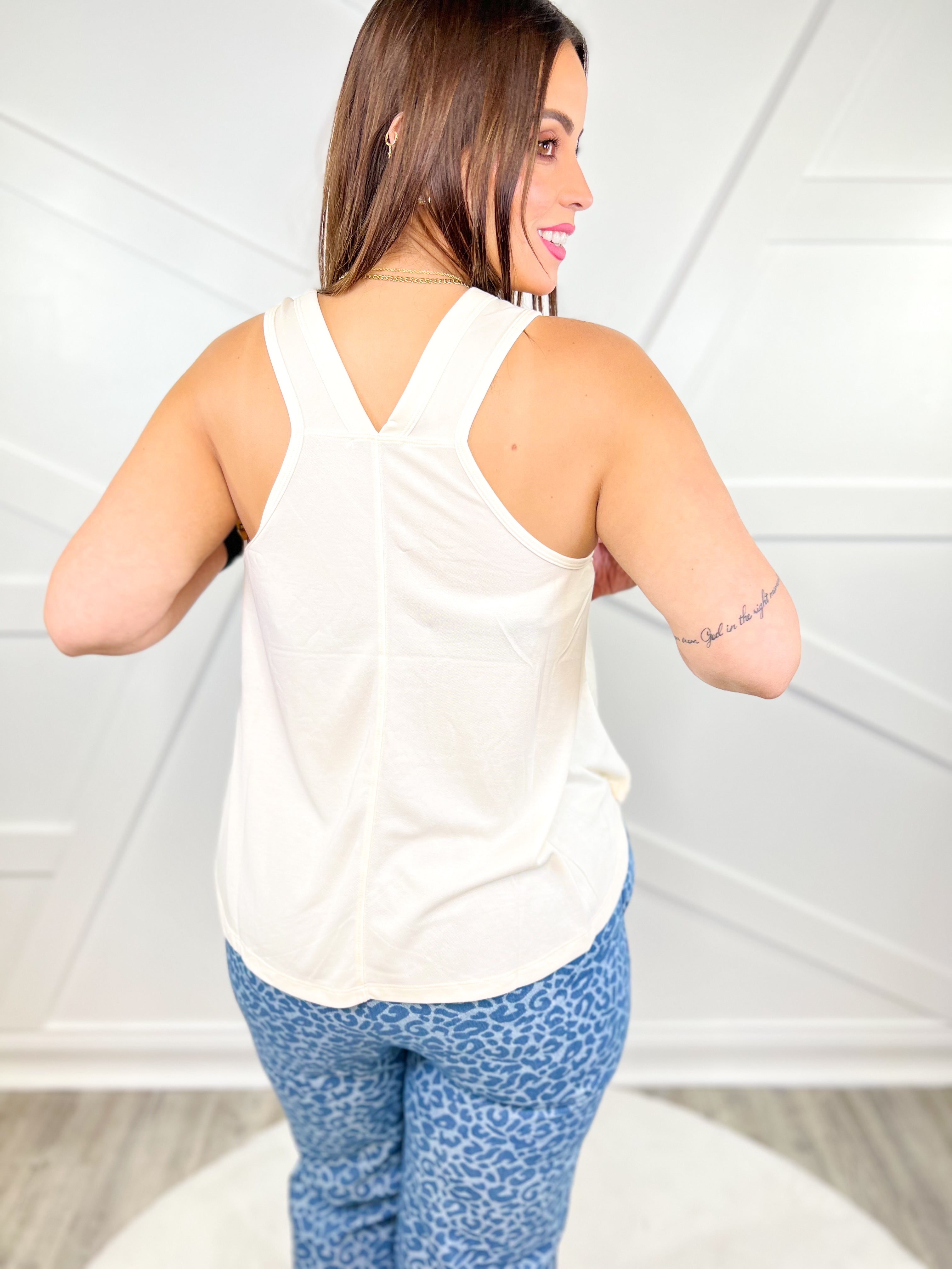 Who You Are Tank Top-100 Tank/Crop Tops-Staccato-Heathered Boho Boutique, Women's Fashion and Accessories in Palmetto, FL