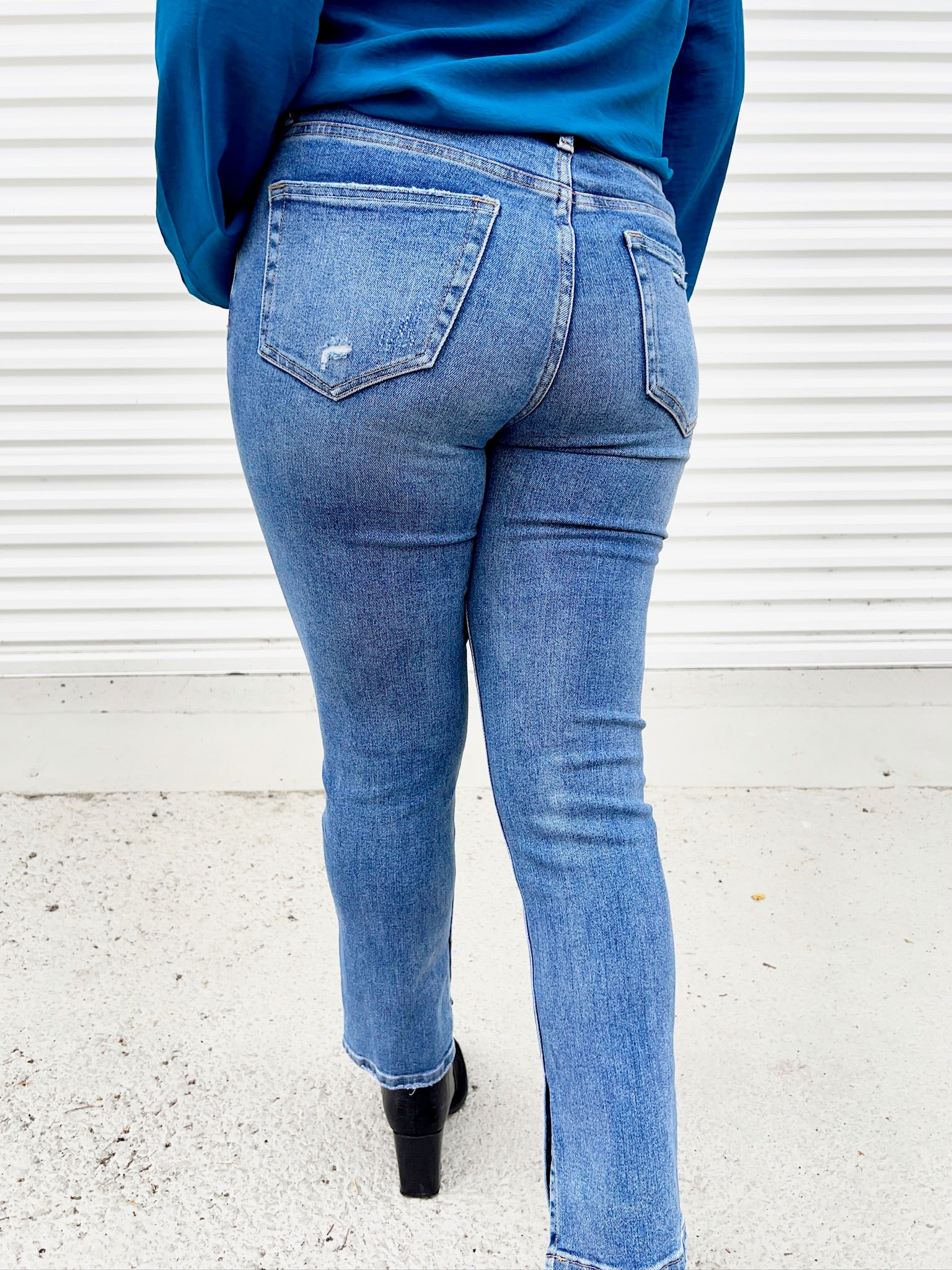 Under the Table Straight Leg Jeans-190 Jeans-Mica Denim-Heathered Boho Boutique, Women's Fashion and Accessories in Palmetto, FL