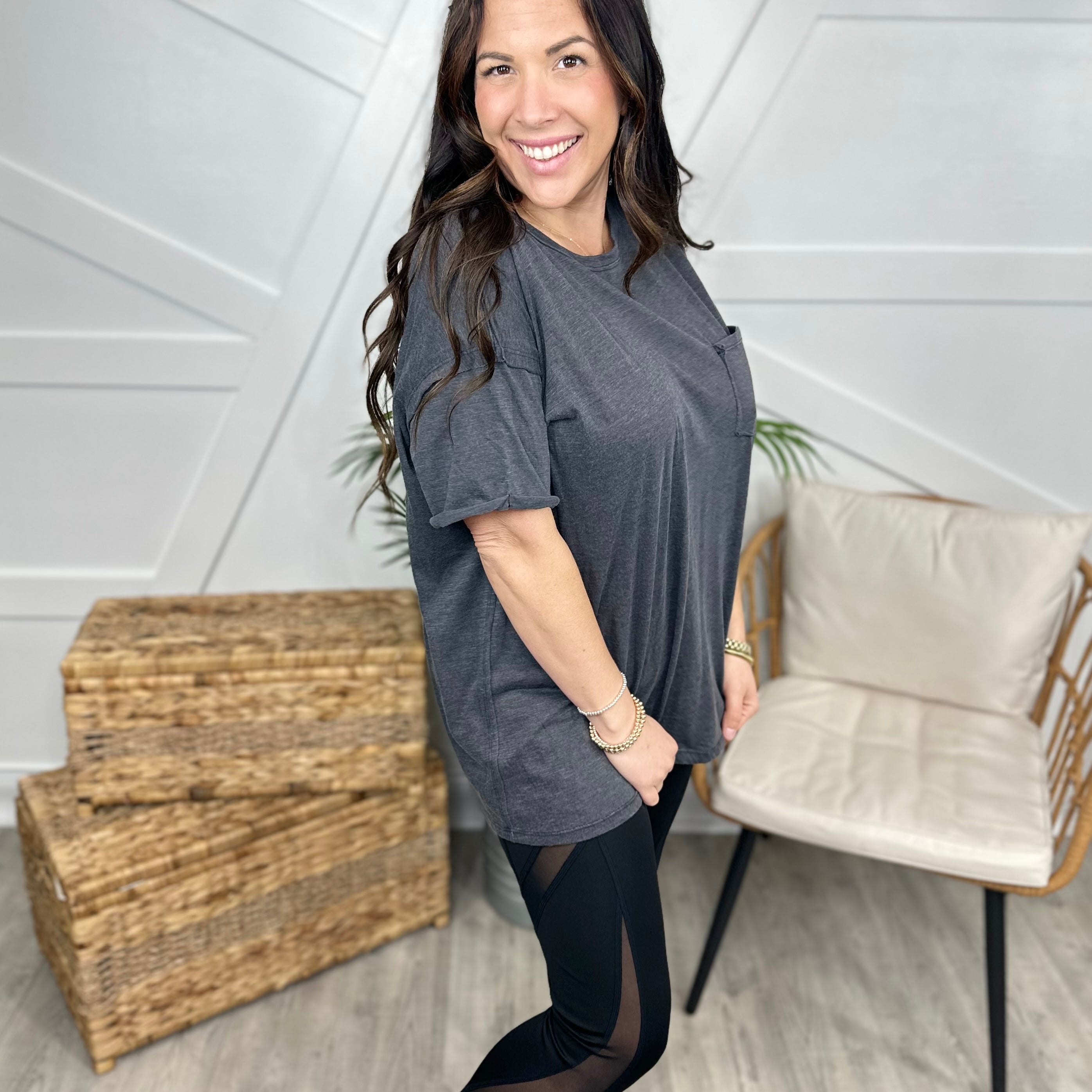 BLACK FRIDAY: Be You Leggings-180 LEGGINGS-White Birch-Heathered Boho Boutique, Women's Fashion and Accessories in Palmetto, FL