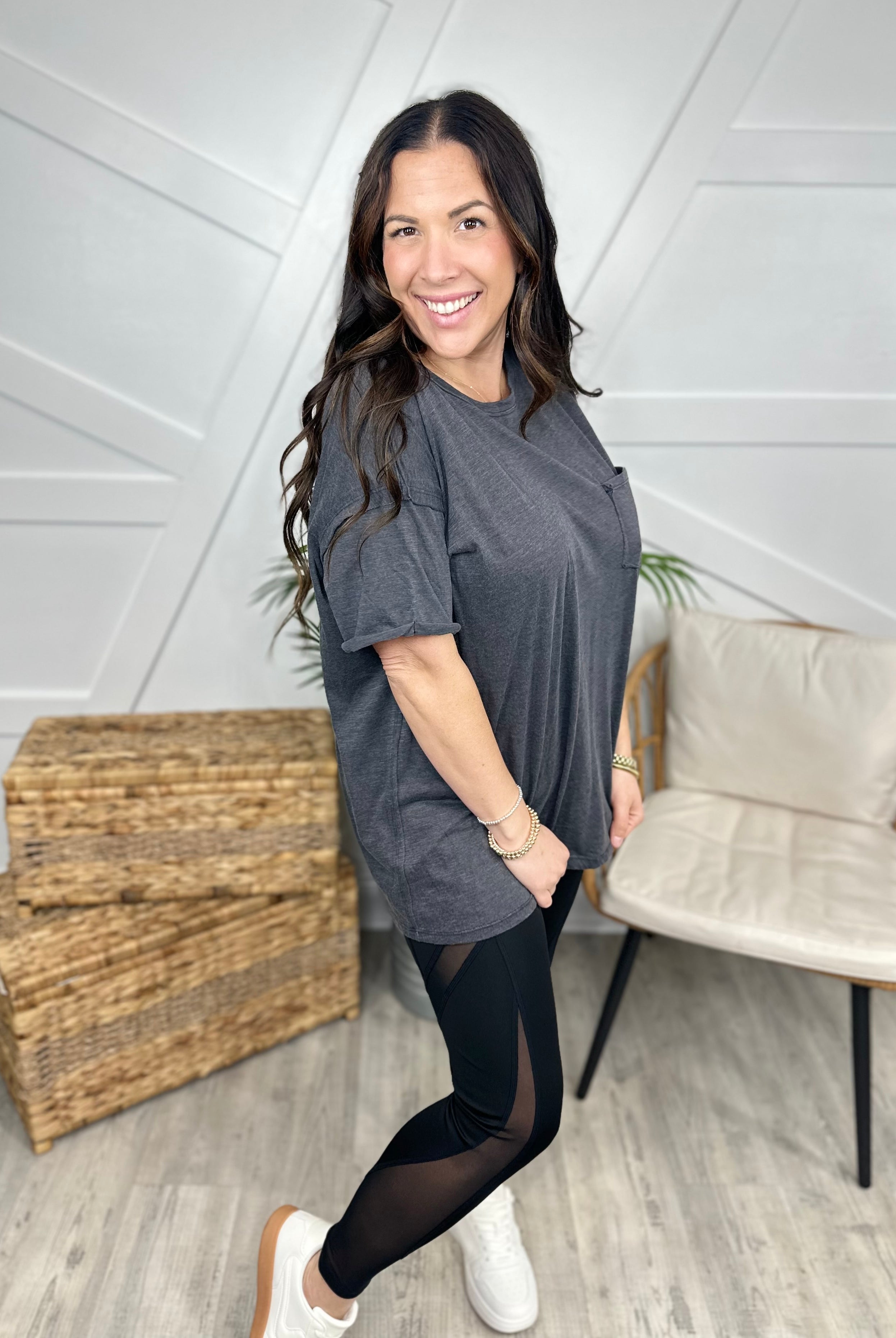 BLACK FRIDAY: Be You Leggings-180 LEGGINGS-White Birch-Heathered Boho Boutique, Women's Fashion and Accessories in Palmetto, FL