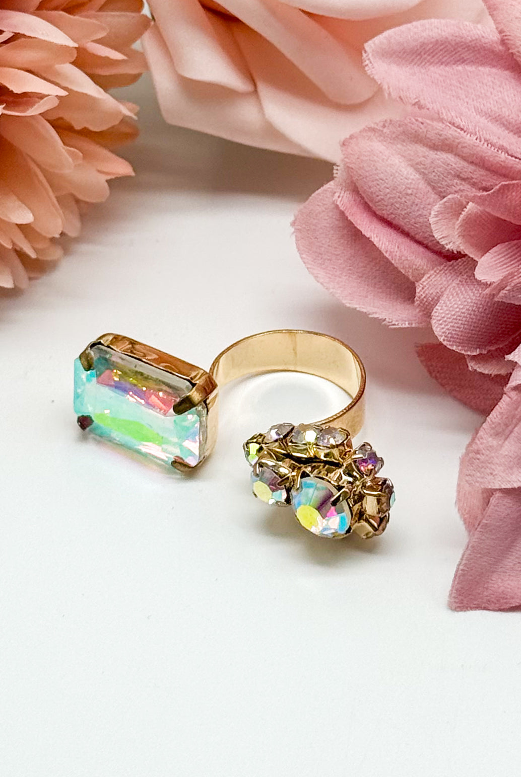 Pear Rectangle Open Ring-310 Jewelry-RM Manufacturing-Heathered Boho Boutique, Women's Fashion and Accessories in Palmetto, FL