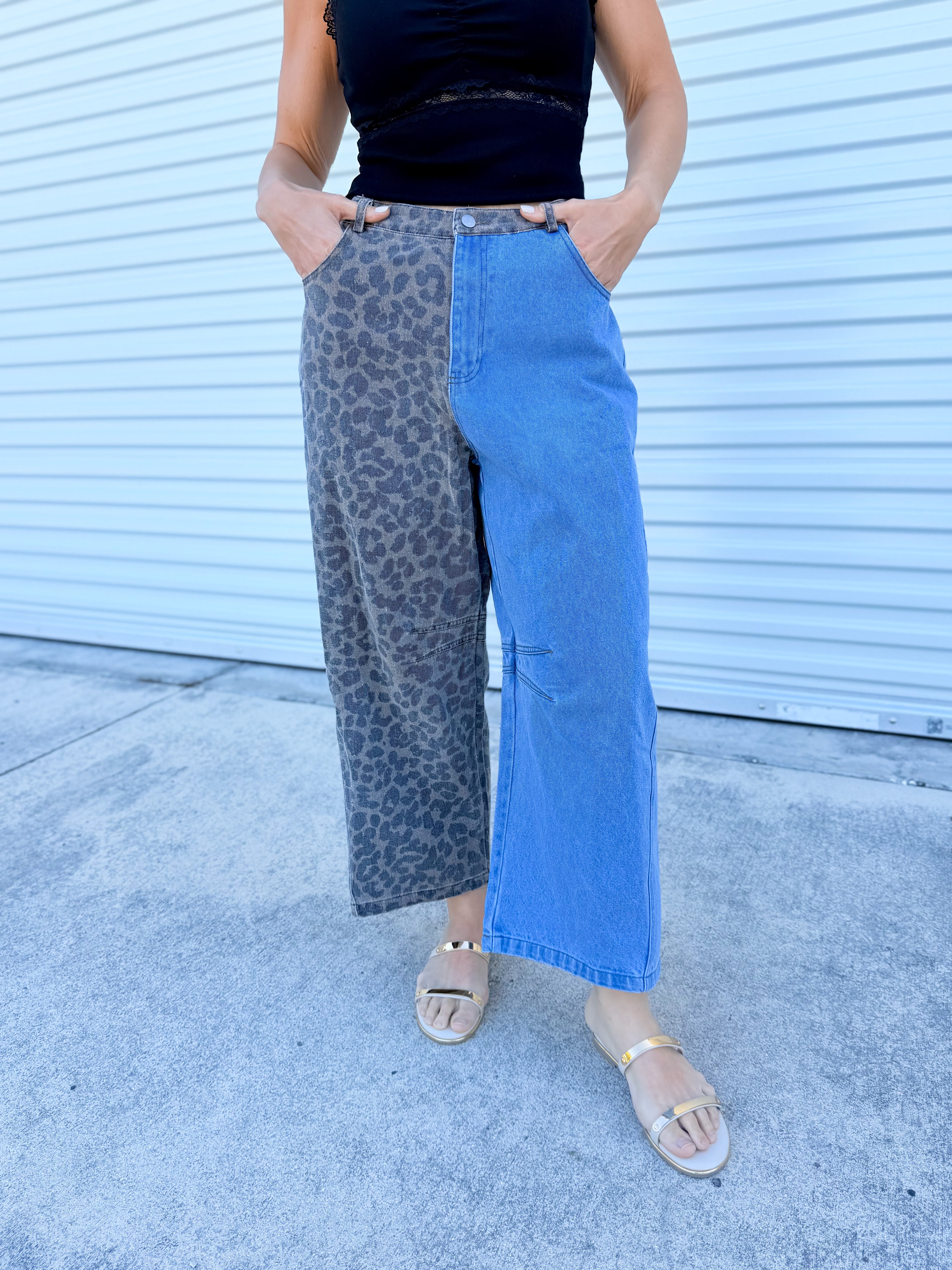 Two Tone Energy Jeans-190 Jeans-SEW IN LOVE-Heathered Boho Boutique, Women's Fashion and Accessories in Palmetto, FL