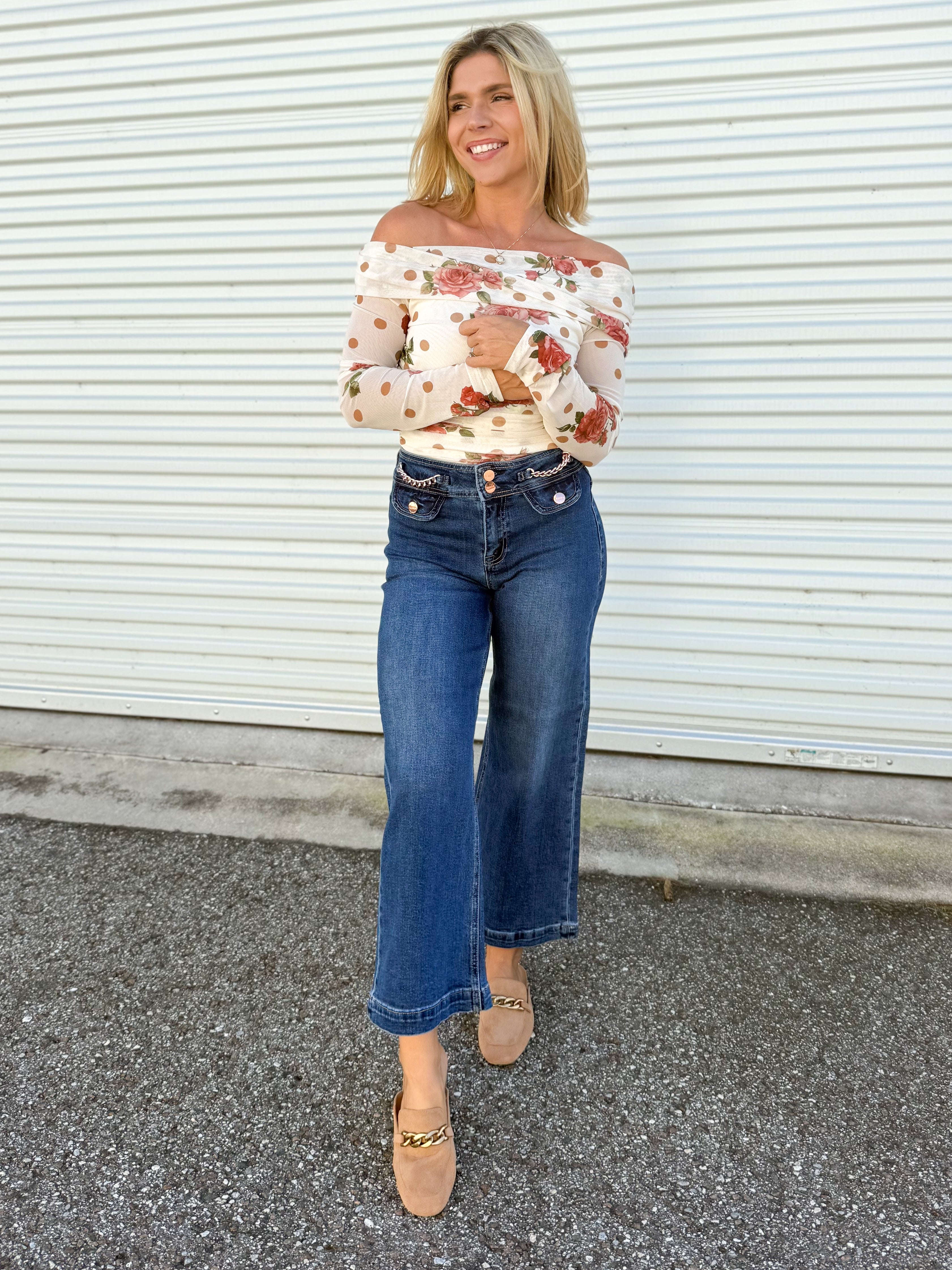 No Comment Wide Leg Jeans by Risen-190 JEANS-Risen Jeans-Heathered Boho Boutique, Women's Fashion and Accessories in Palmetto, FL