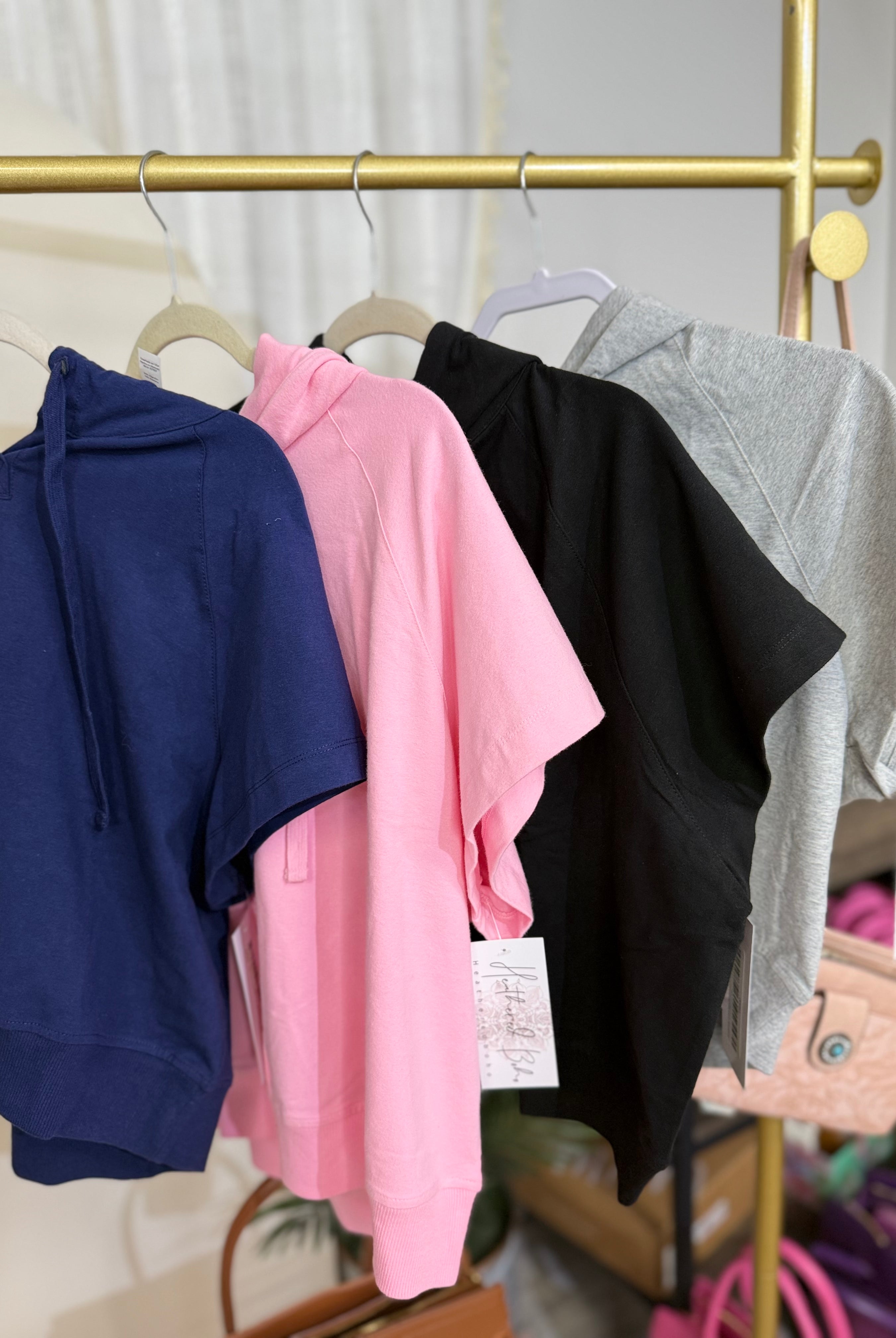 Restock: Freestyle Cropped Hoodie-210 Hoodies-Rae Mode-Heathered Boho Boutique, Women's Fashion and Accessories in Palmetto, FL