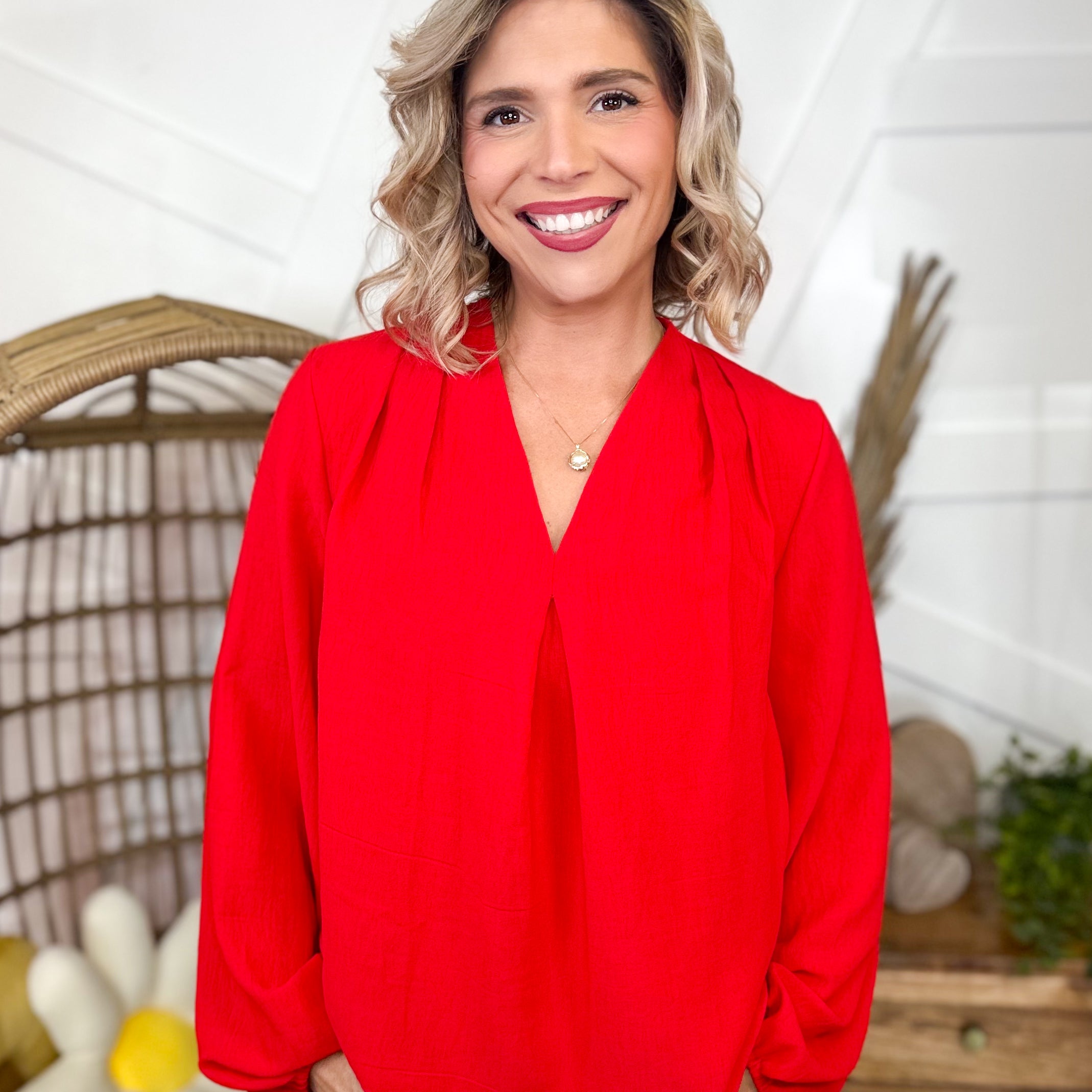 Soft Focus Top-120 Long Sleeve Tops-2HEARTS-Heathered Boho Boutique, Women's Fashion and Accessories in Palmetto, FL