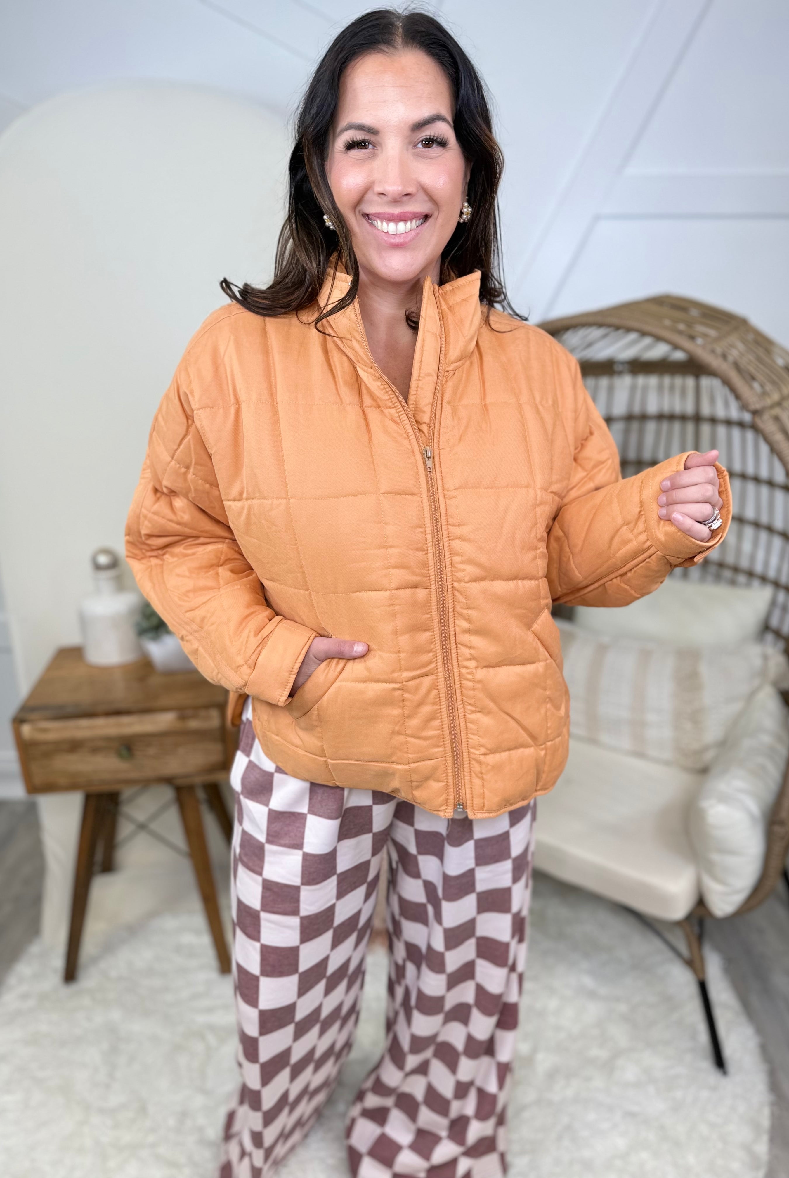 Daily Puffer Jacket-200 JACKETS/SHACKETS-HYFVE-Heathered Boho Boutique, Women's Fashion and Accessories in Palmetto, FL