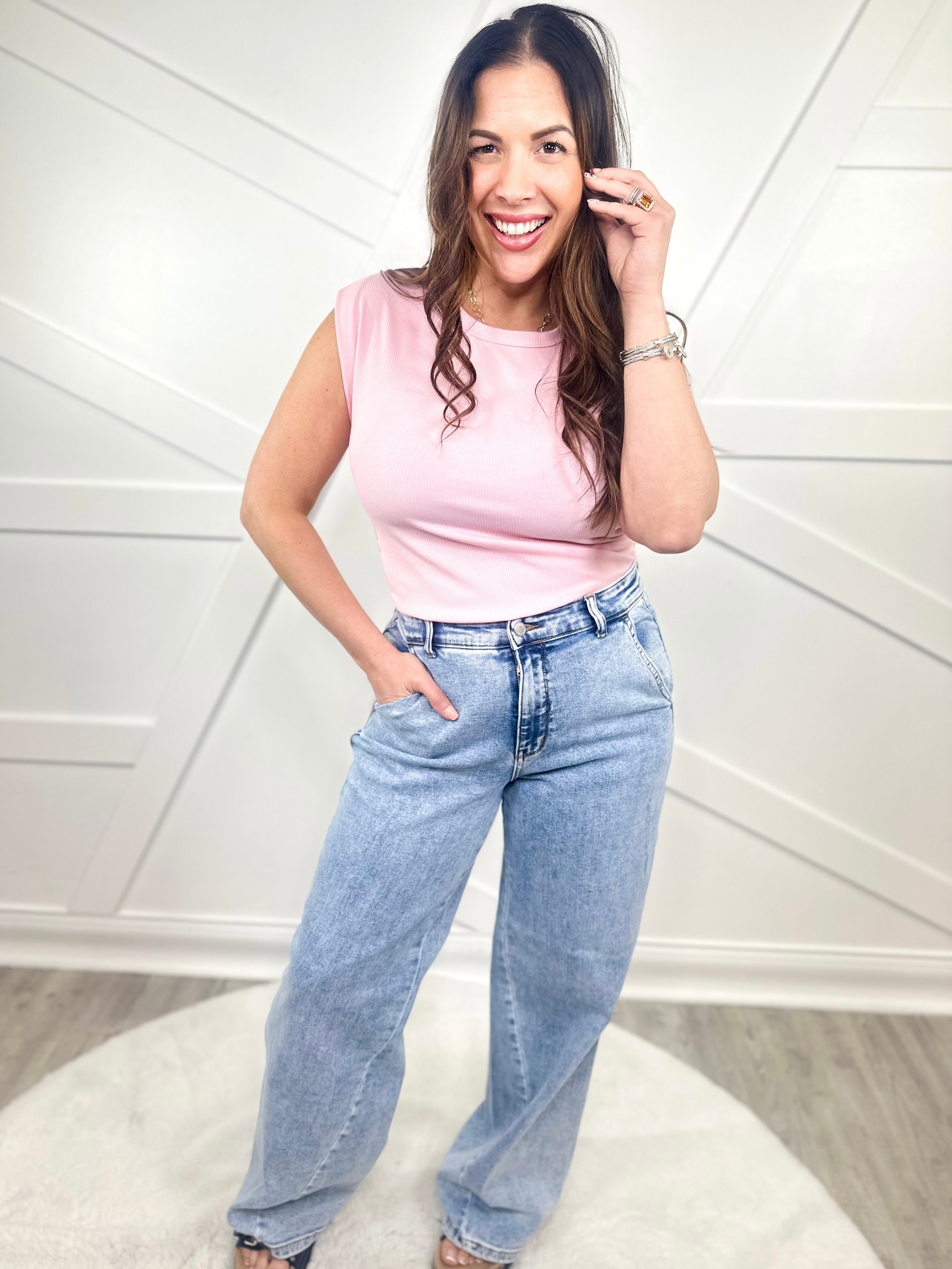Day in the Life Wide Leg Jeans by Judy Blue-190 Jeans-Judy Blue-Heathered Boho Boutique, Women's Fashion and Accessories in Palmetto, FL