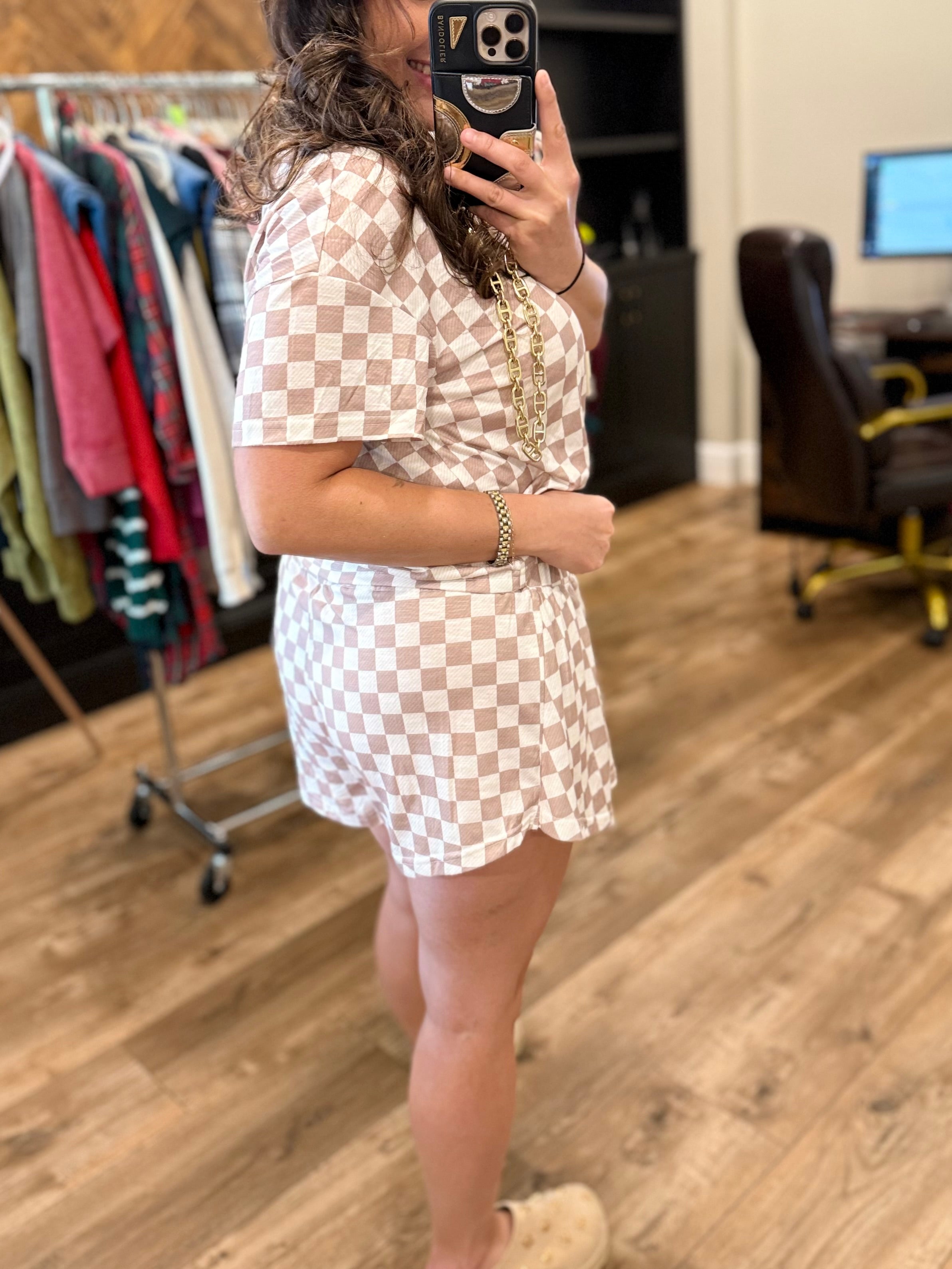 Checkmate Set-240 ACTIVEWEAR/SETS-LA Society-Heathered Boho Boutique, Women's Fashion and Accessories in Palmetto, FL