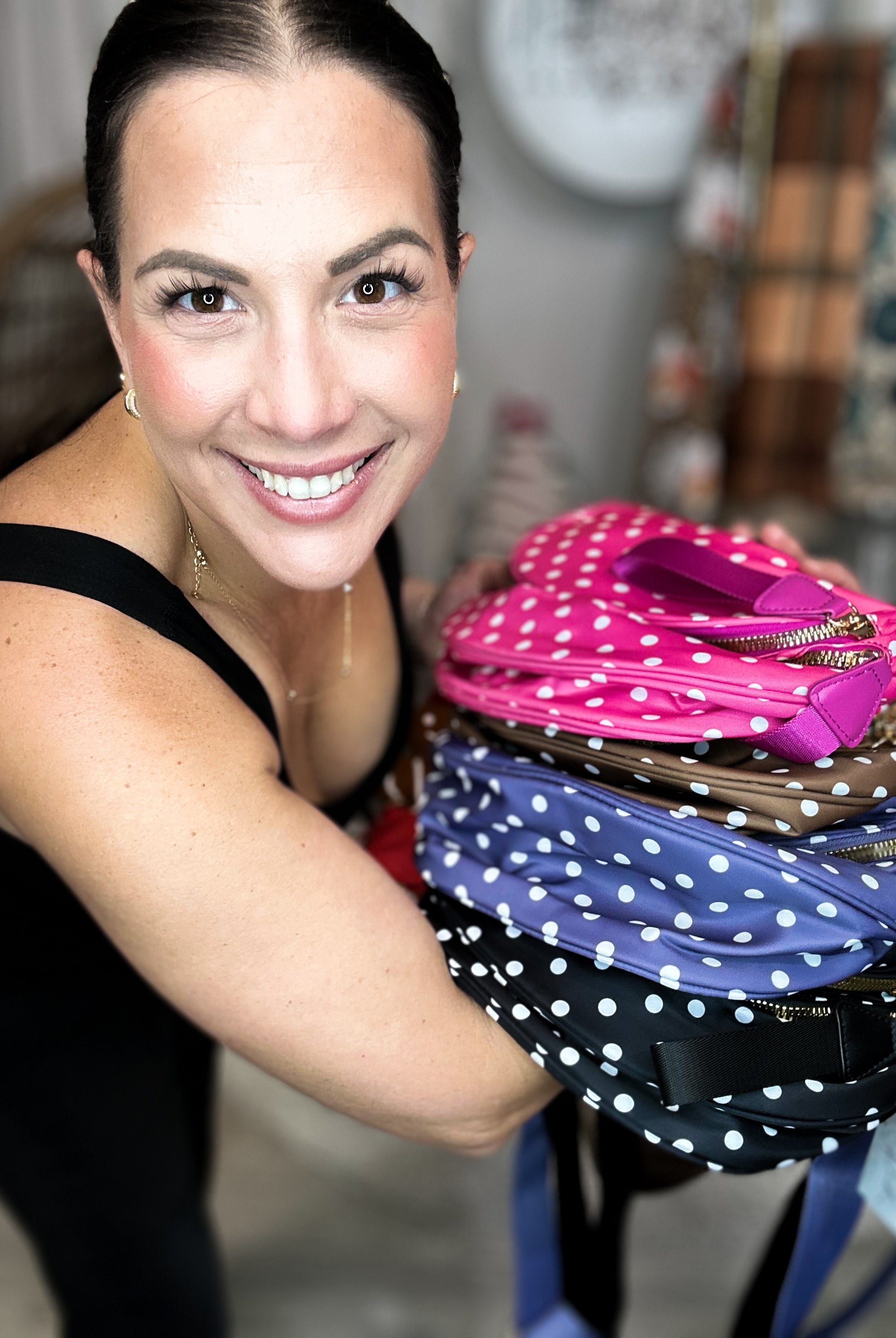 Polka Dot Bum Bag-320 Bags-Heathered Boho-Heathered Boho Boutique, Women's Fashion and Accessories in Palmetto, FL