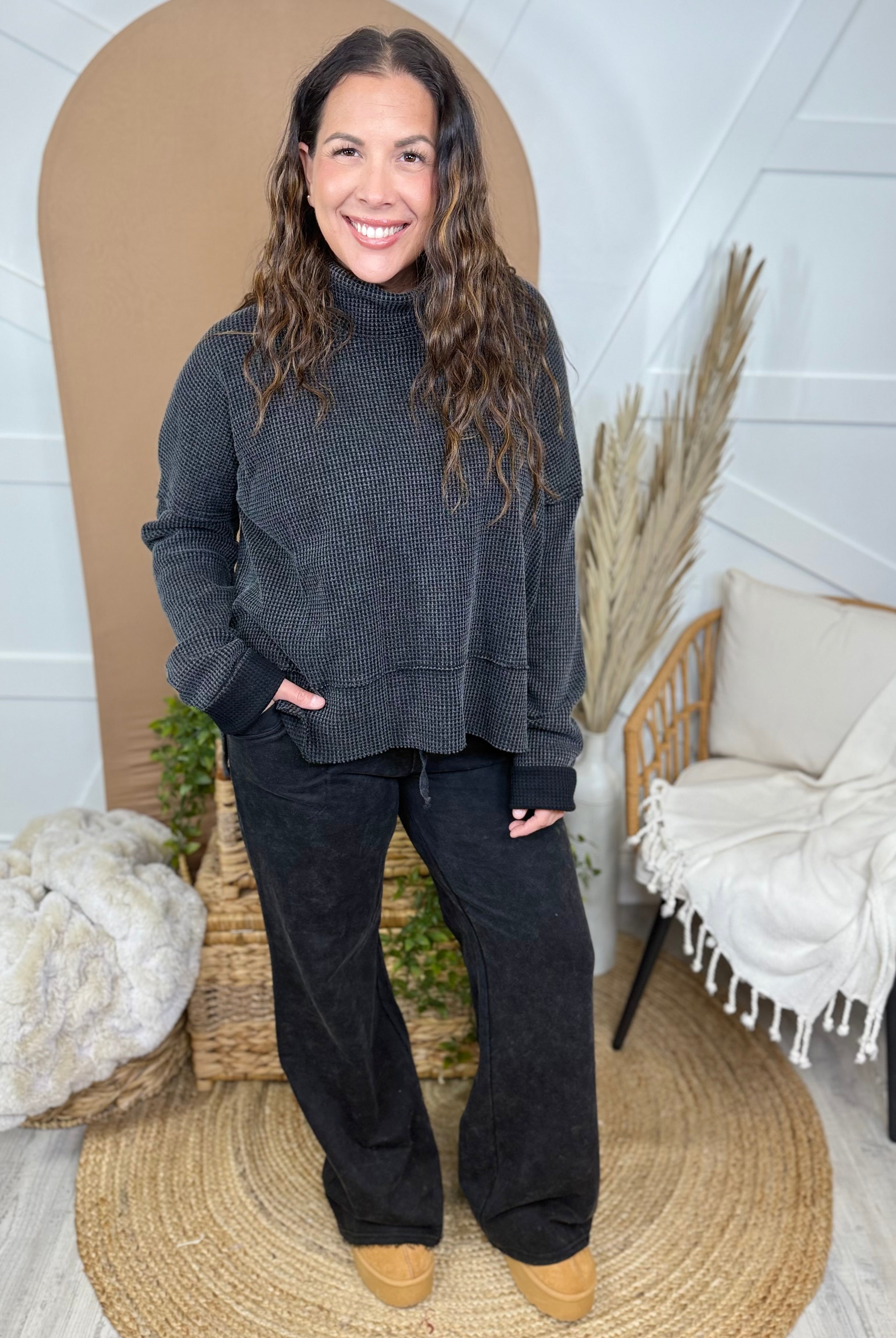 Restock: Typical Style Turtle Neck Top-120 LONG SLEEVE TOPS-Davi & Dani-Heathered Boho Boutique, Women's Fashion and Accessories in Palmetto, FL