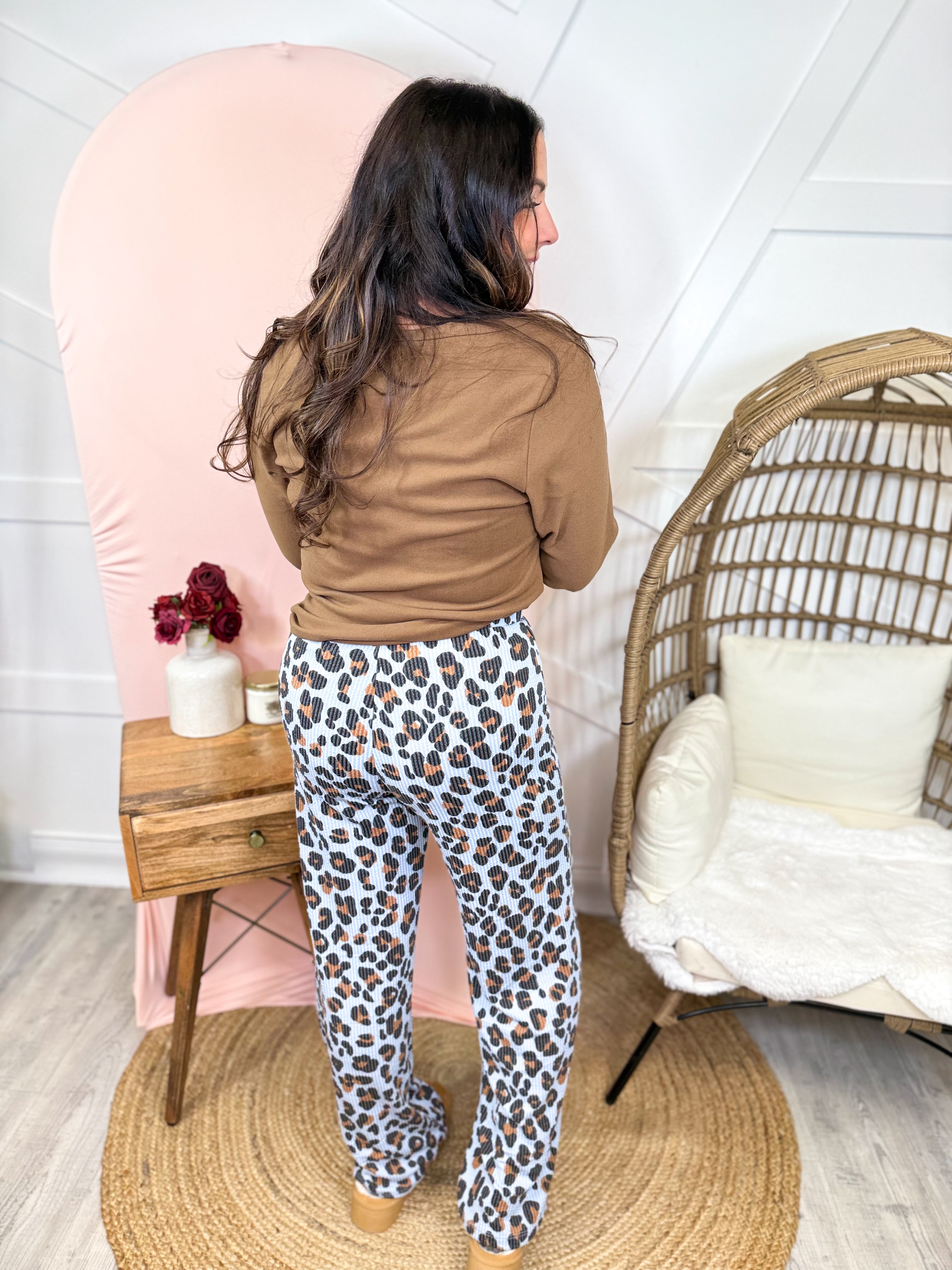 Pinterest Perfect Pants - Blue Leopard-150 PANTS-Heathered Boho-Heathered Boho Boutique, Women's Fashion and Accessories in Palmetto, FL