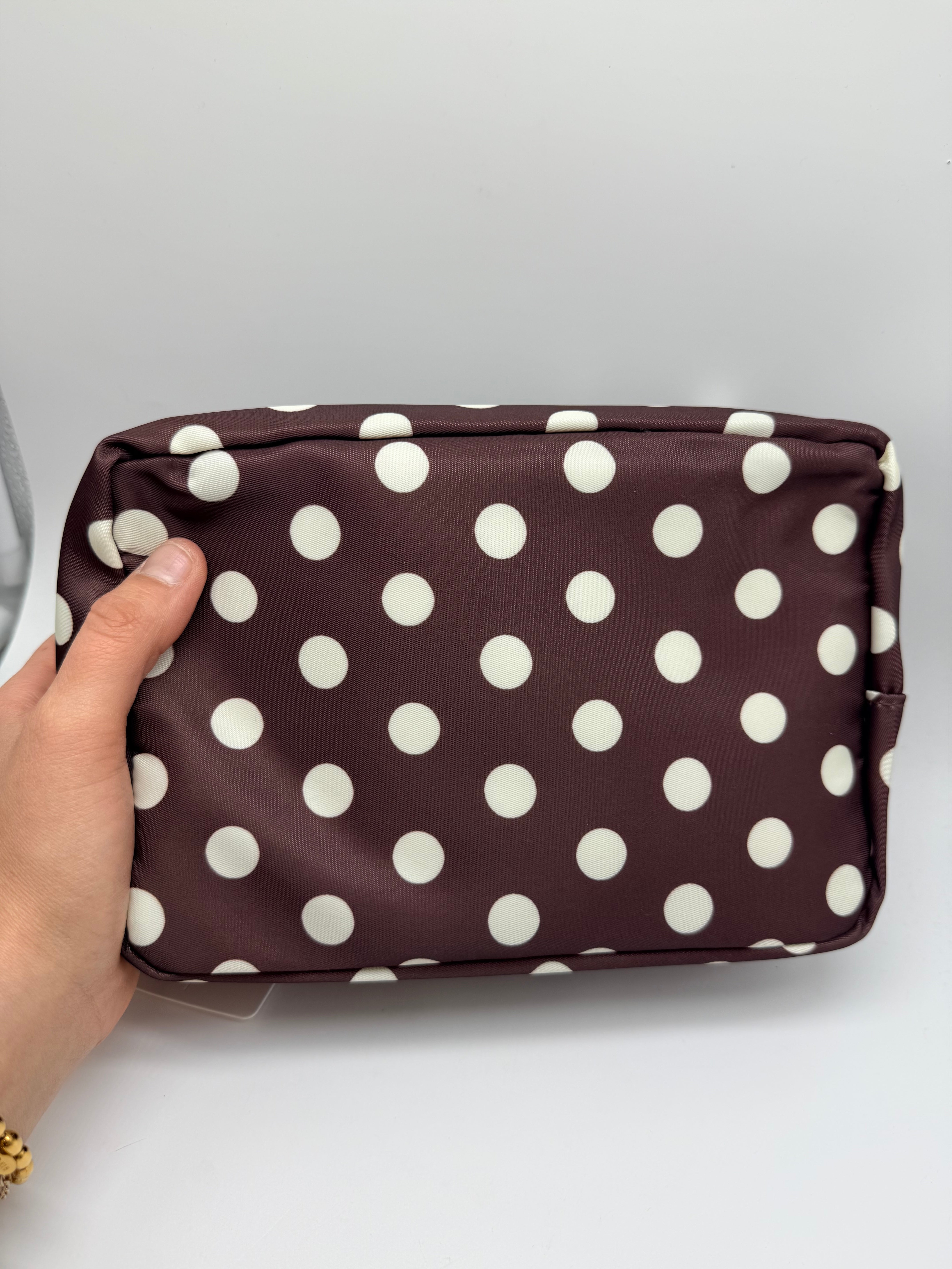 Polka Dot Cosmetic Bag-320 BAGS-MKS AMERICA-Heathered Boho Boutique, Women's Fashion and Accessories in Palmetto, FL