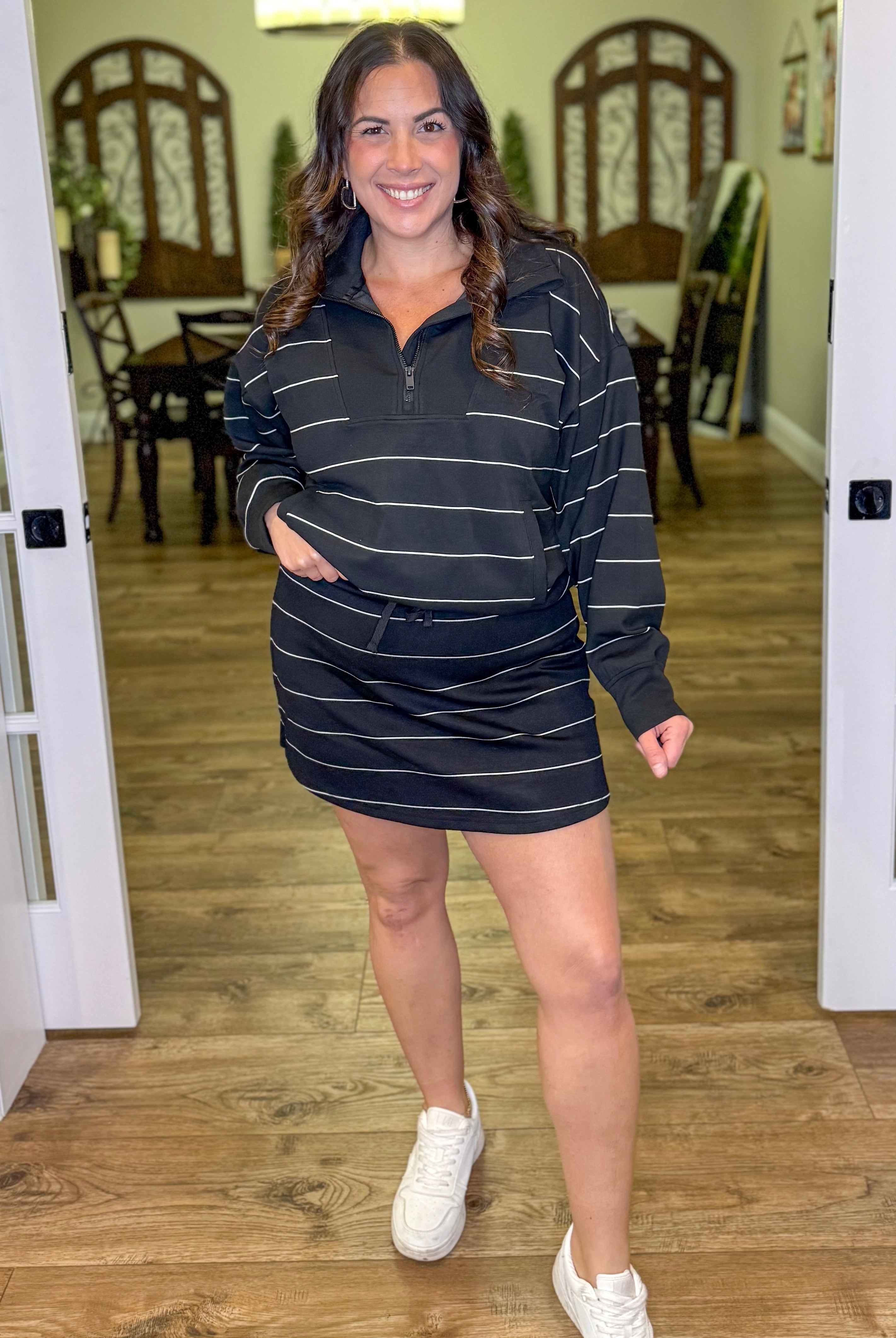 Mile Marker Skort-170 Skort/ Skirt-RAE MODE-Heathered Boho Boutique, Women's Fashion and Accessories in Palmetto, FL